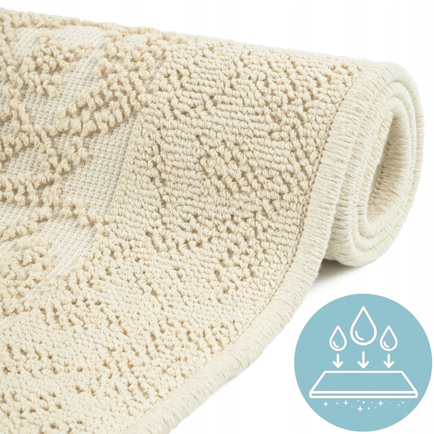Bathroom Rug Large Cotton Anti Slip 73x135 Absorbent Washable Manufacturer code EF0425