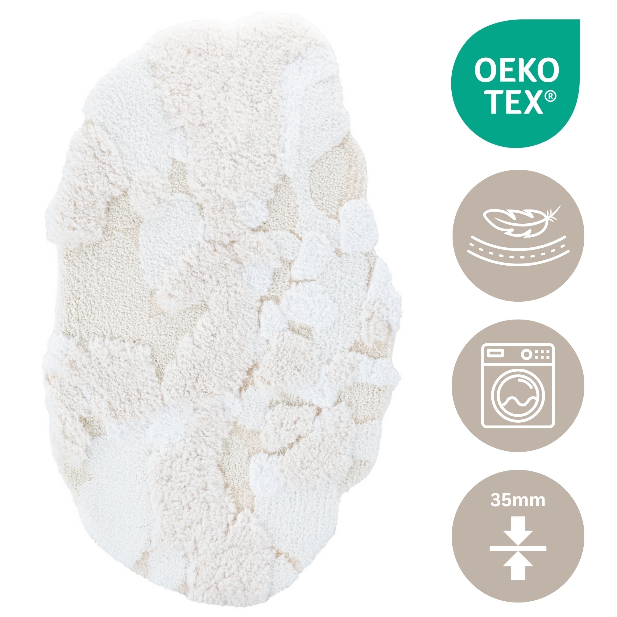 Bathroom Rug Large Fluffy 60x100 Soft Anti-Slip For Laundry Product width 60 cm