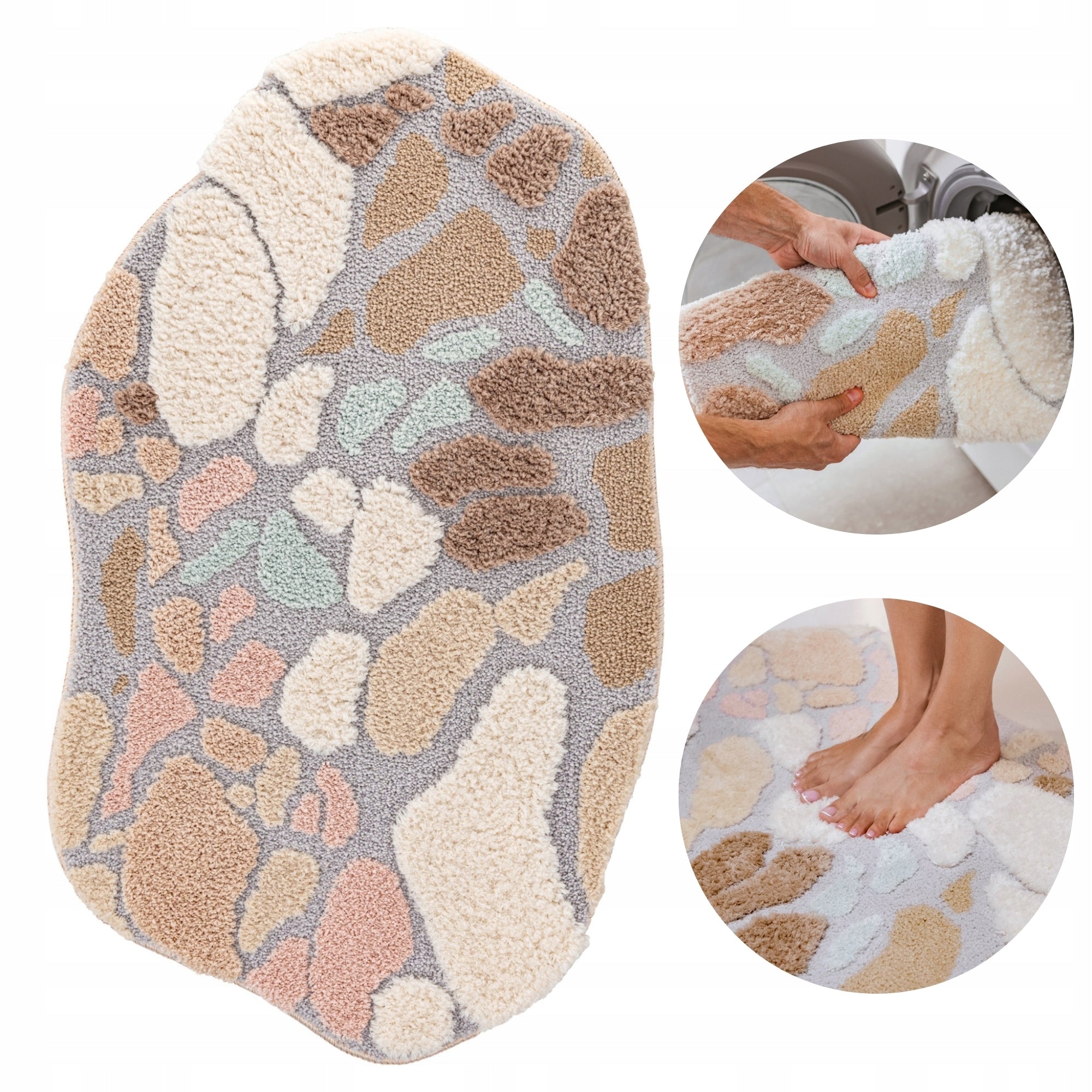 Bathroom Rug Large SHAGGY Washable Anti-slip 60x100cm Soft