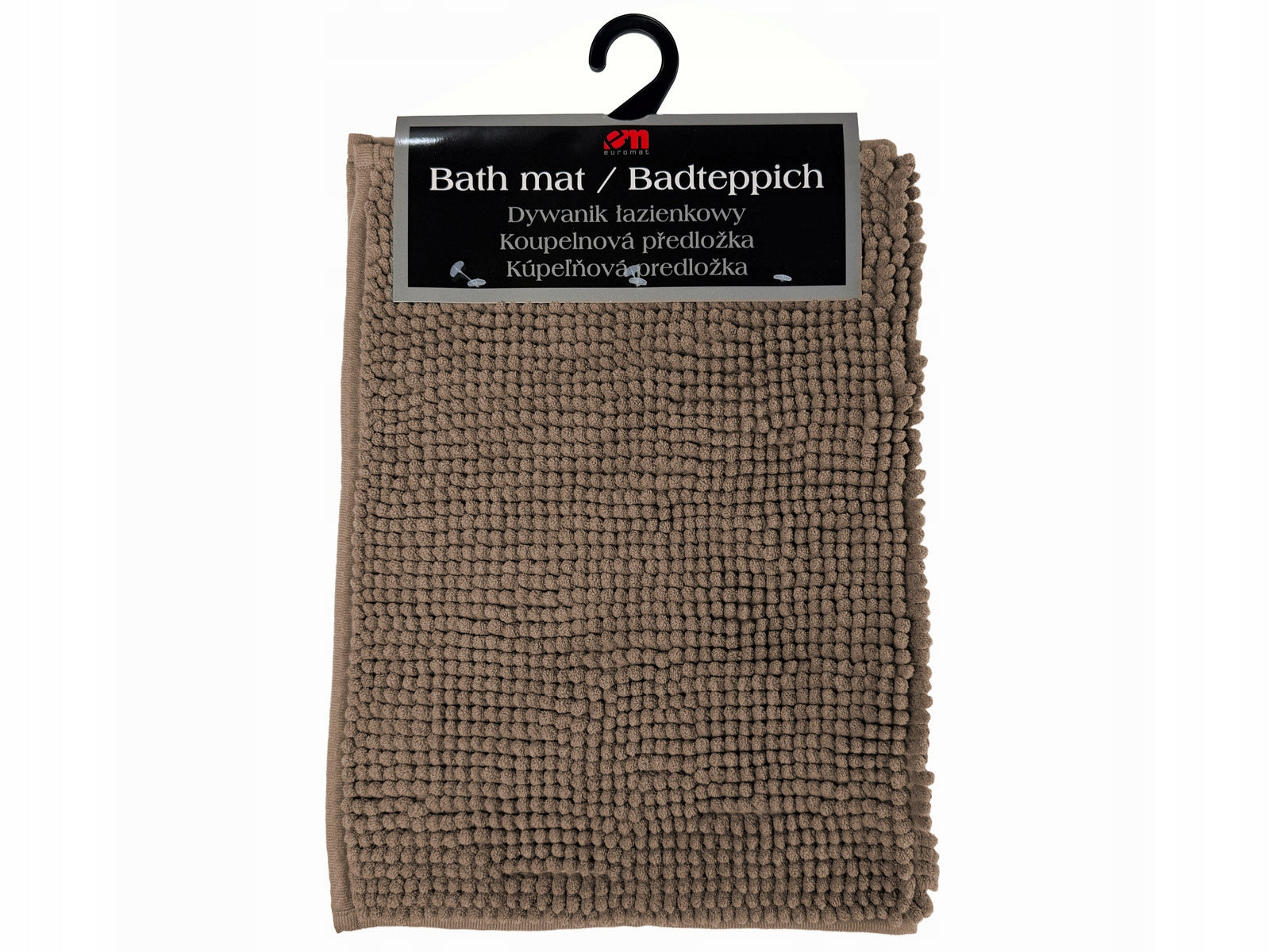 Bathroom Rug Madura Anti-slip Soft Brown 50x80 cm Length 80 cm