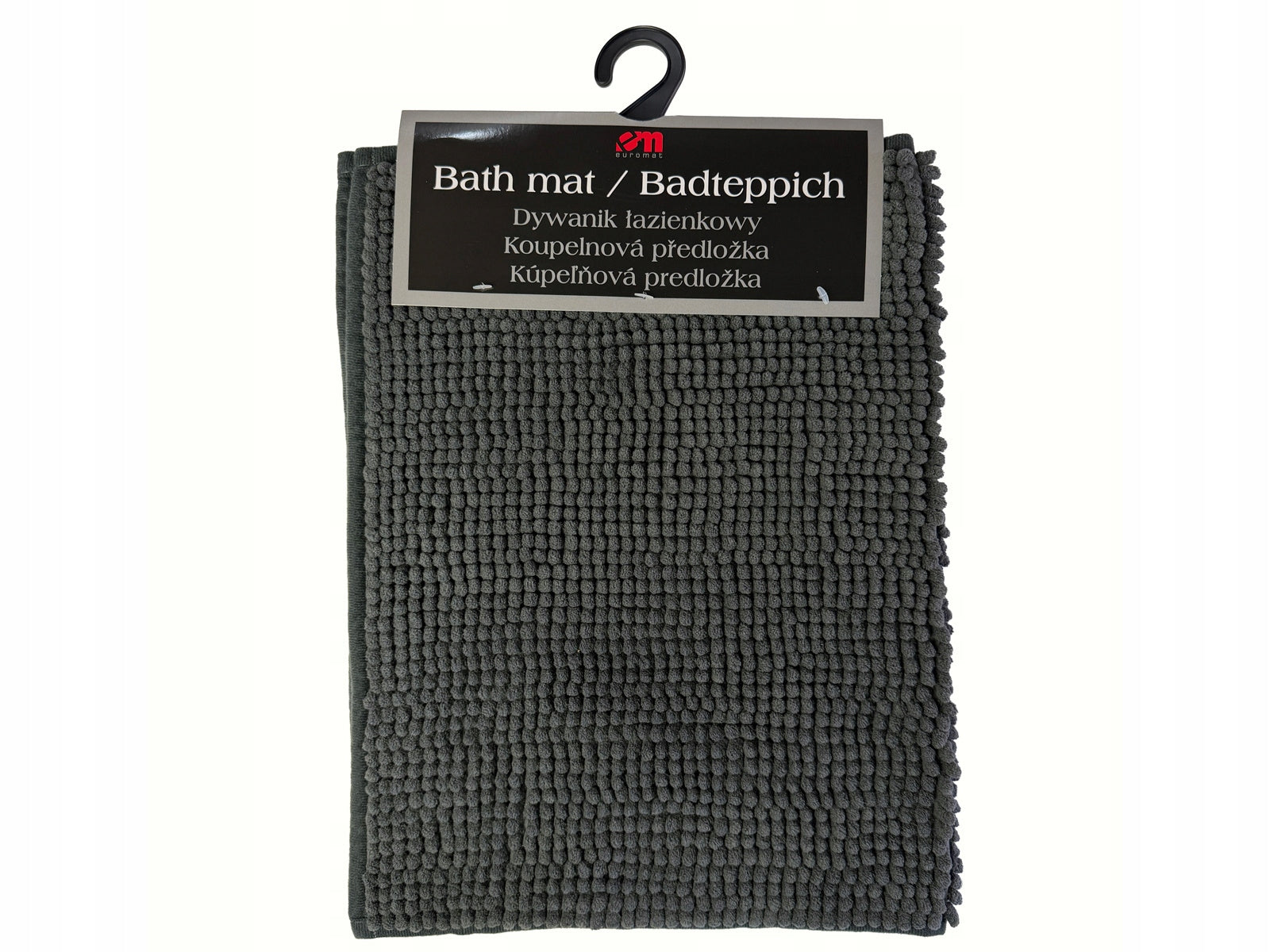 Bathroom Rug Madura Anti-slip Soft Grey Graphite 50x80 cm Length 80 cm