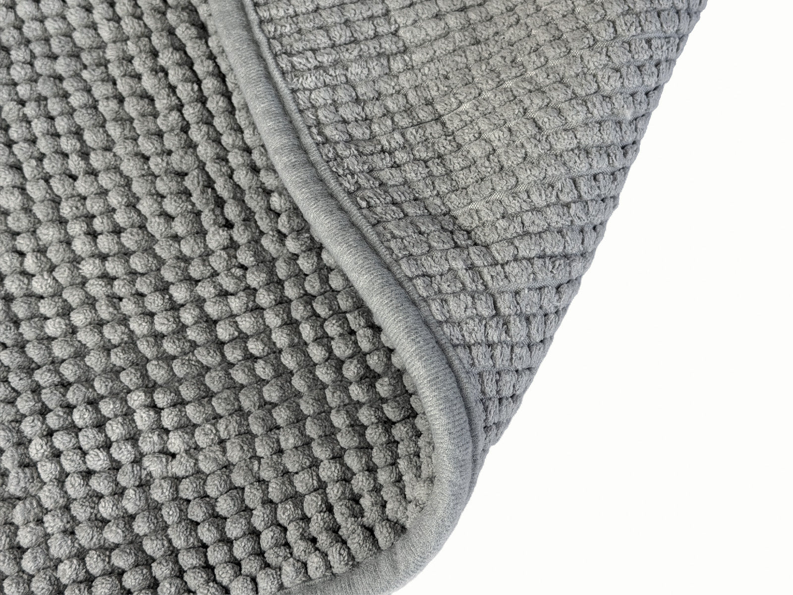 Bathroom Rug Madura Anti-slip Soft Light Grey Ash 50x80 cm Thickness 8 mm