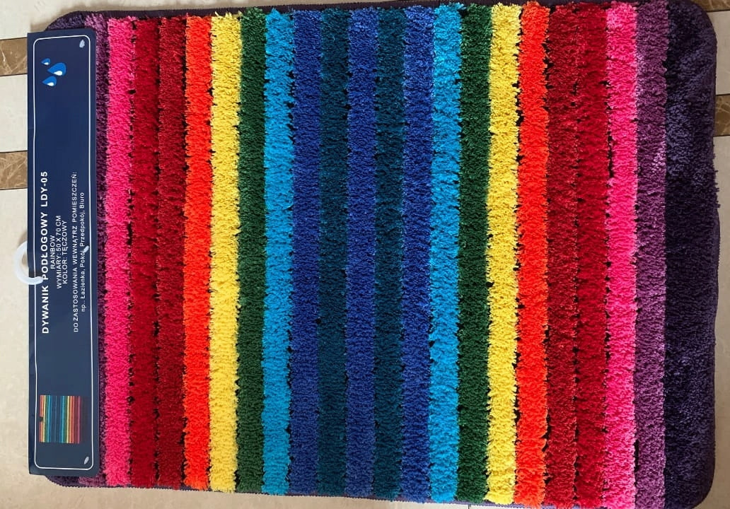 Bathroom Rug Microfiber Soft Multicolor Rainbow 50x80 LDY-05 EVG Manufacturer code 435234