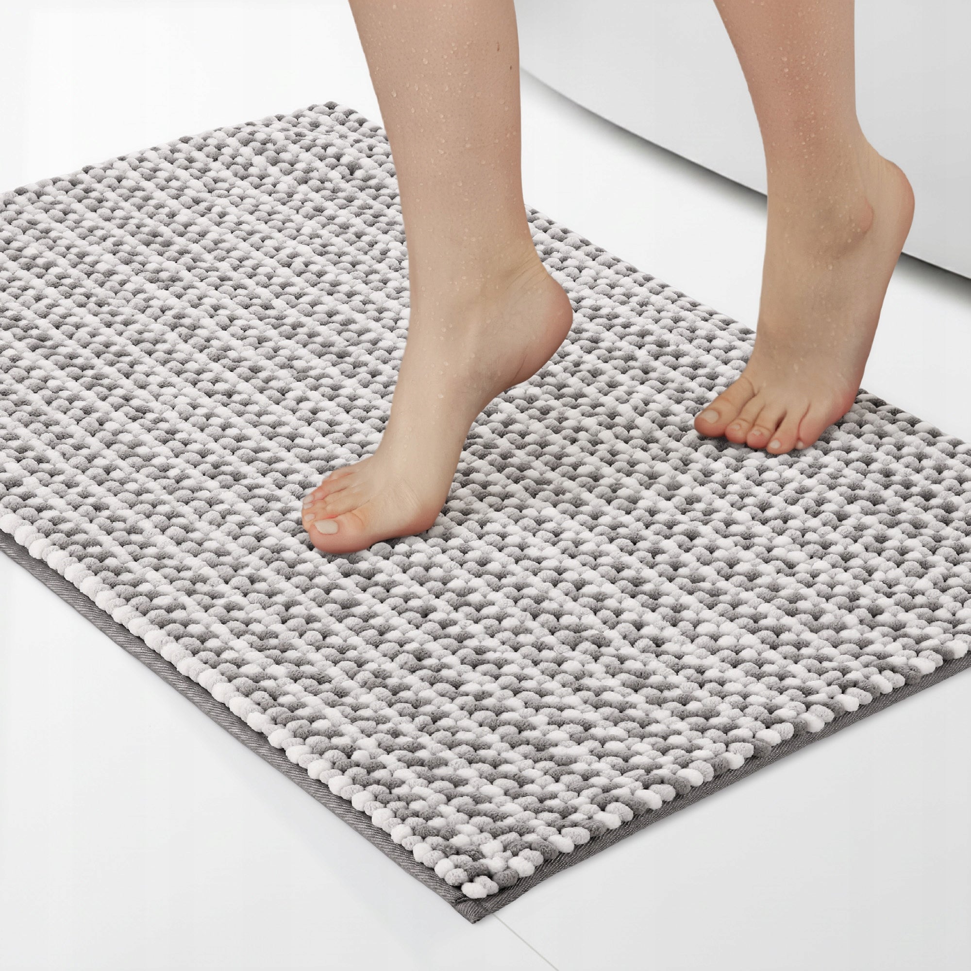 Bathroom Rug Non-Slip Soft 50x80 DarianA Melody Grey Absorbent