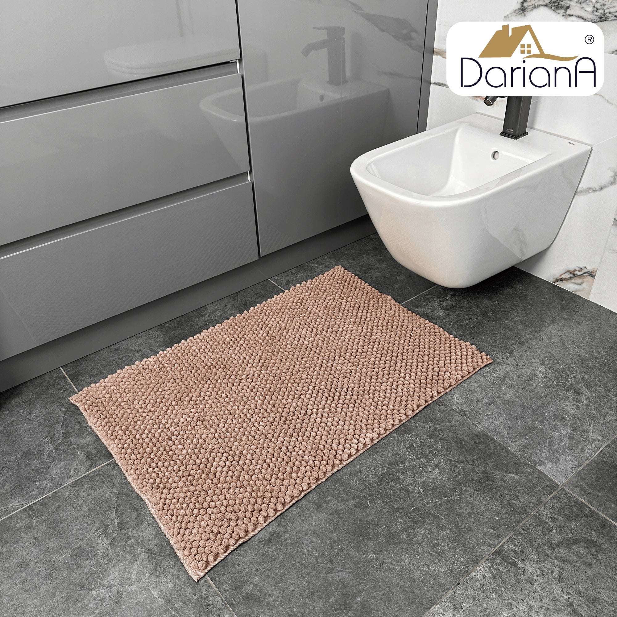 Bathroom Rug Non-Slip Soft 50x80 DarianA Pineapple Cocoa Manufacturer code 1000009089