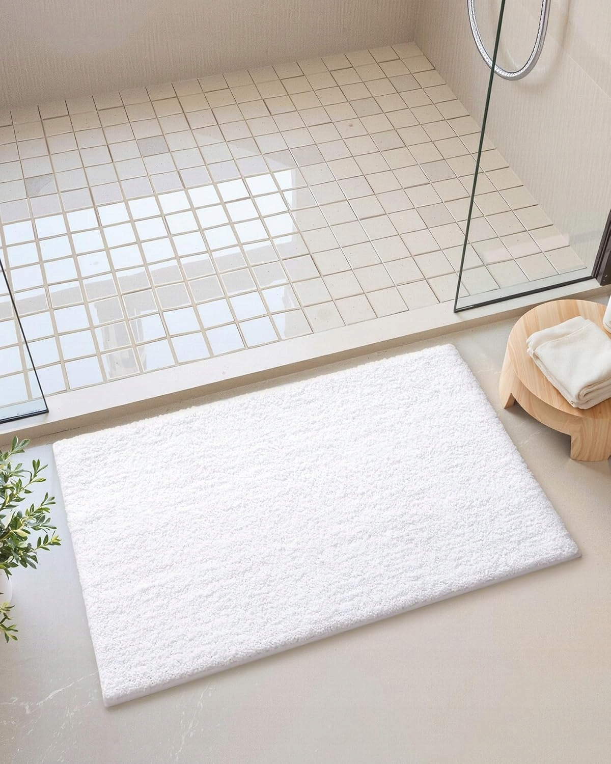 Bathroom Rug Non-Slip White 60 x 40 cm Rectangular Absorbent Mat Manufacturer code 6916584562480