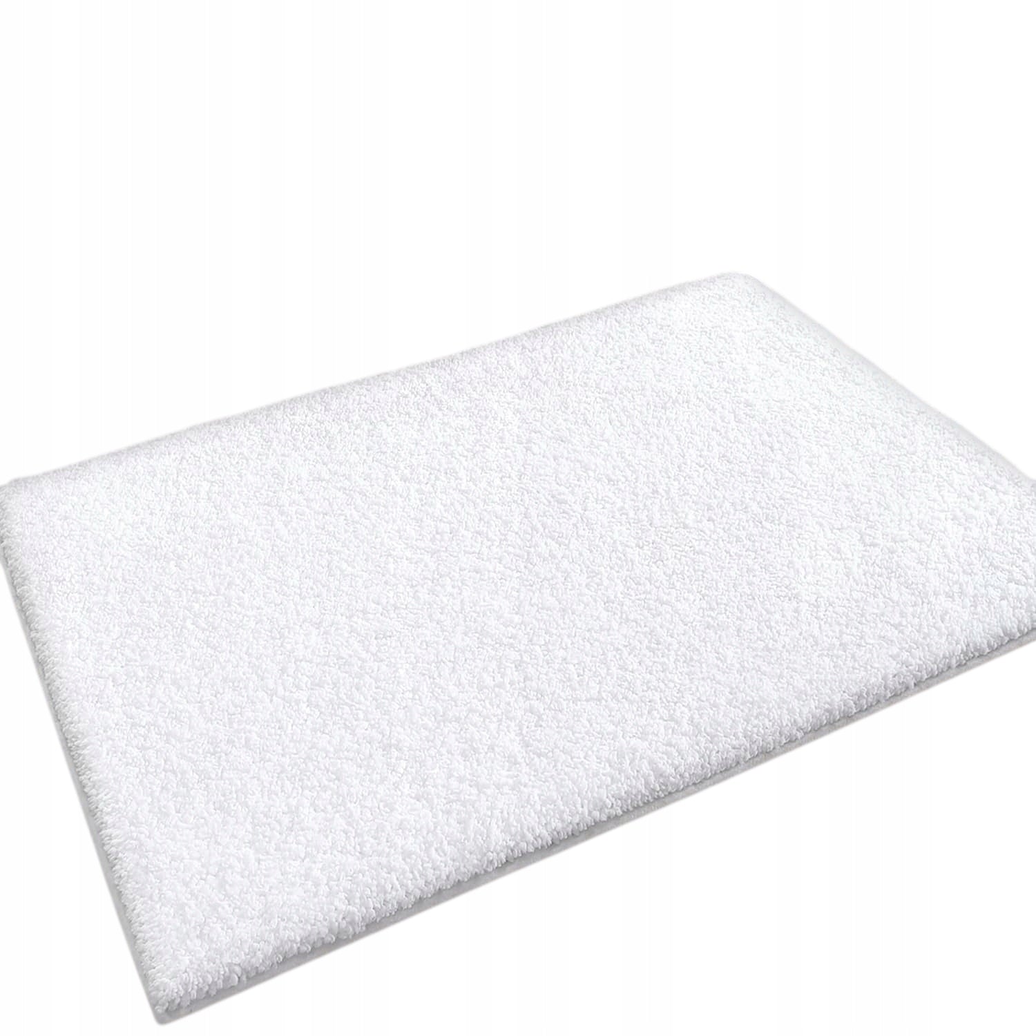 Bathroom Rug Non-Slip White 60 x 40 cm Rectangular Absorbent Mat