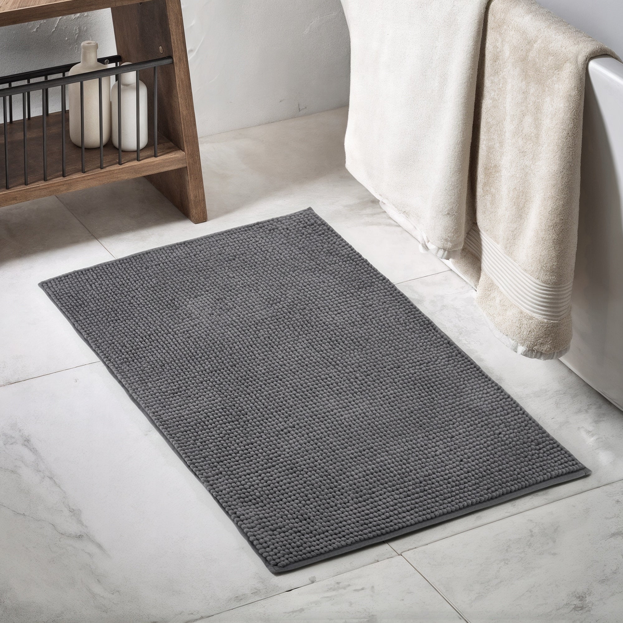 Bathroom Rug Non-slip Absorbent 60x90 DarianA Standard Plus Grey Packaging status original