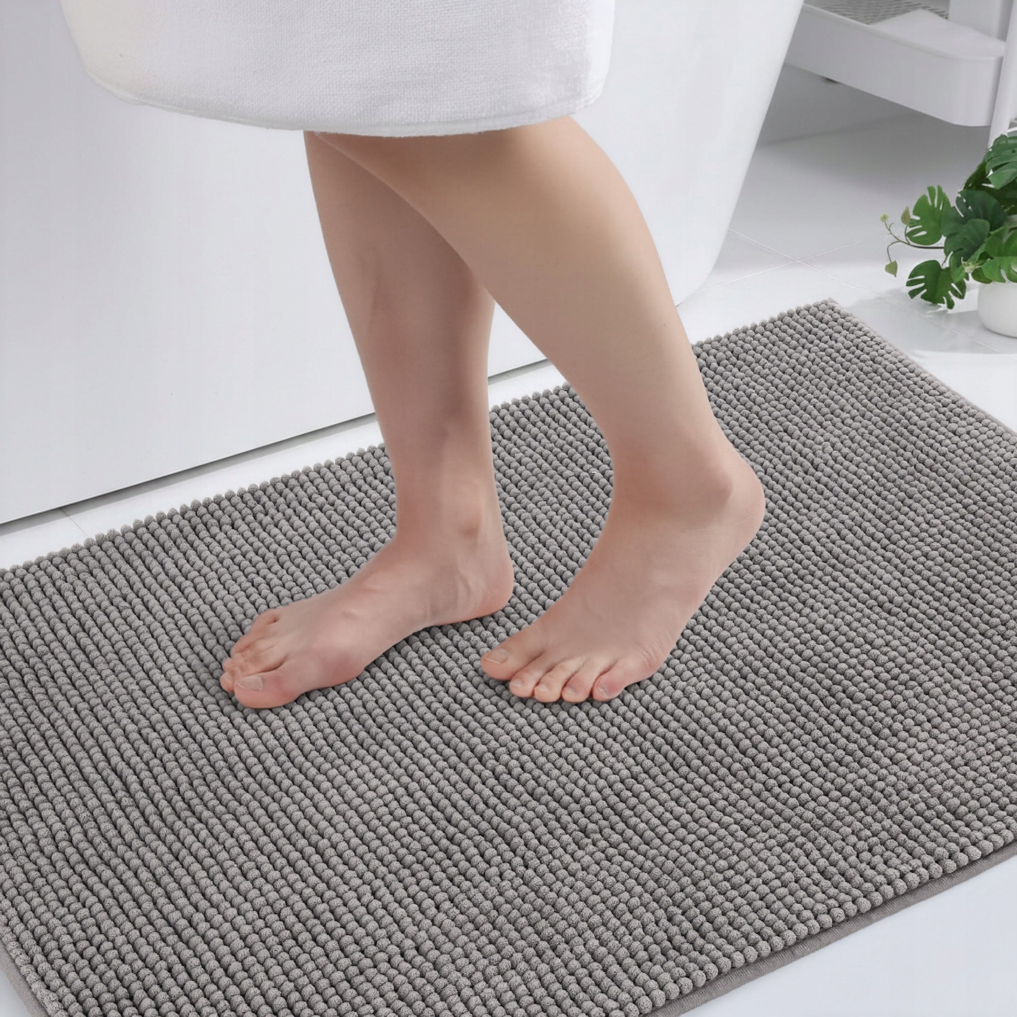 Bathroom Rug Non-slip Absorbent 60x90 DarianA Standard Plus Grey