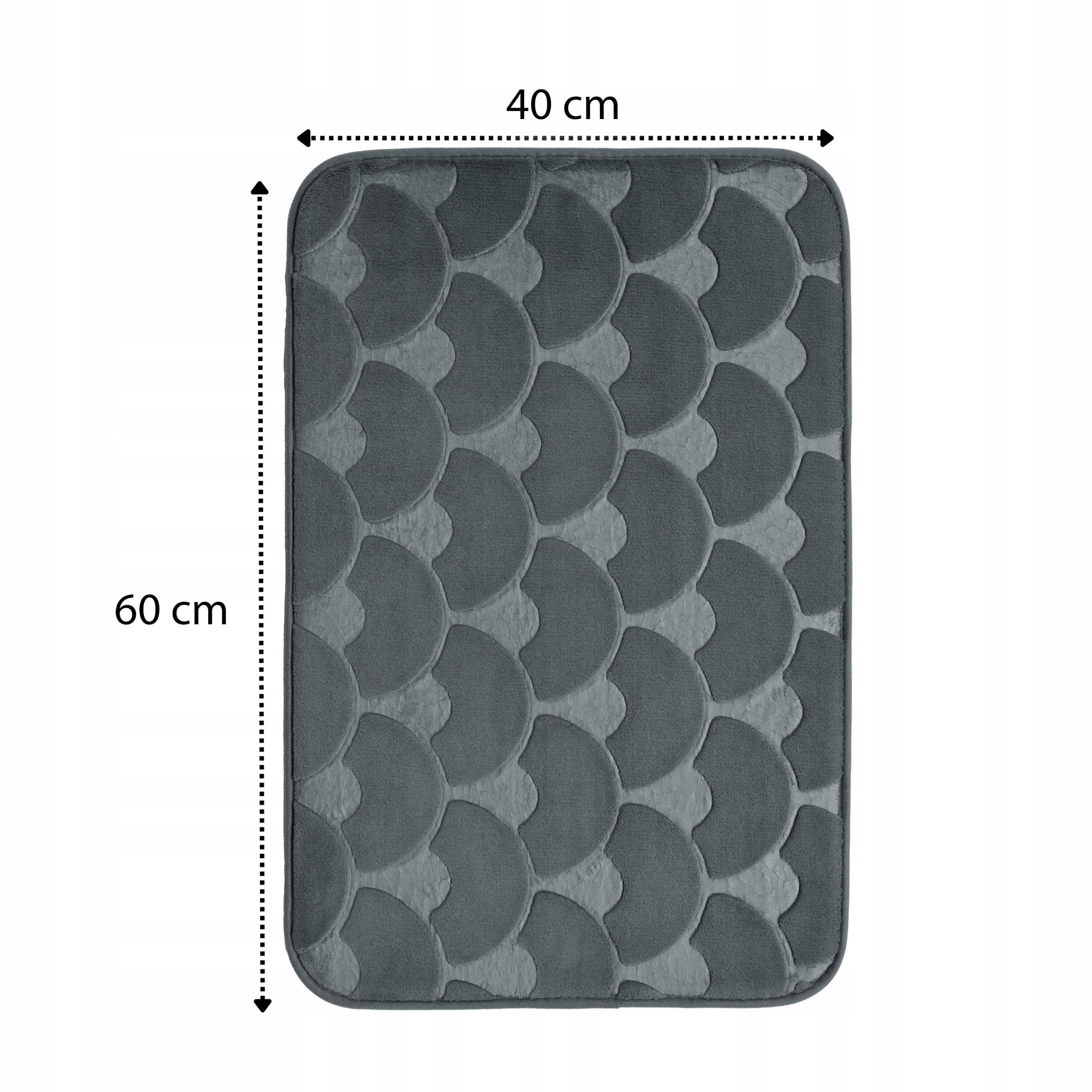Bathroom Rug Non-slip Soft 40x60 cm Grey Durable Mat Manufacturer code 1073DYWMILGRA