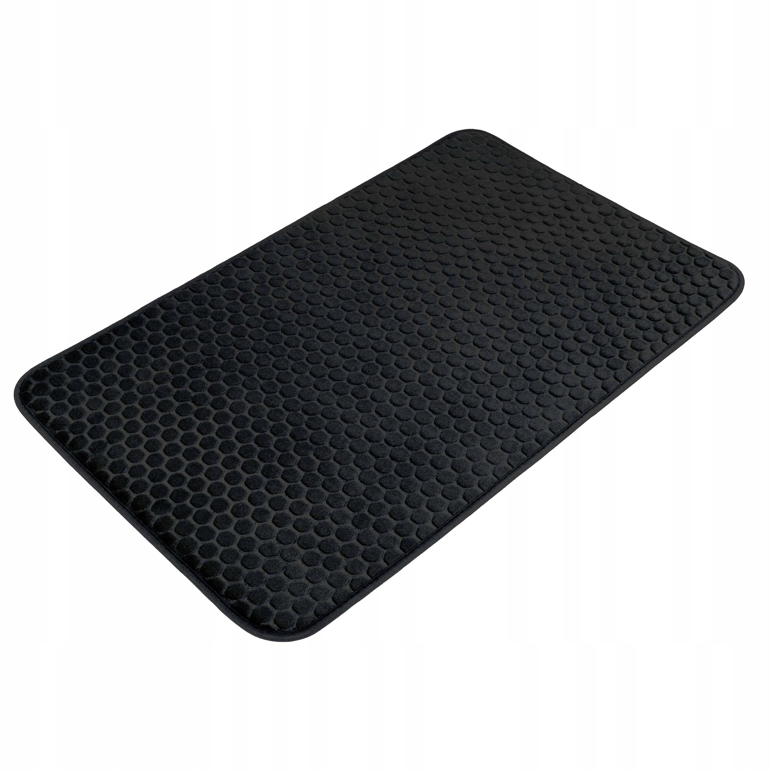 Bathroom Rug Non-slip Soft 50x80 cm Black Durable Mat Packaging status original