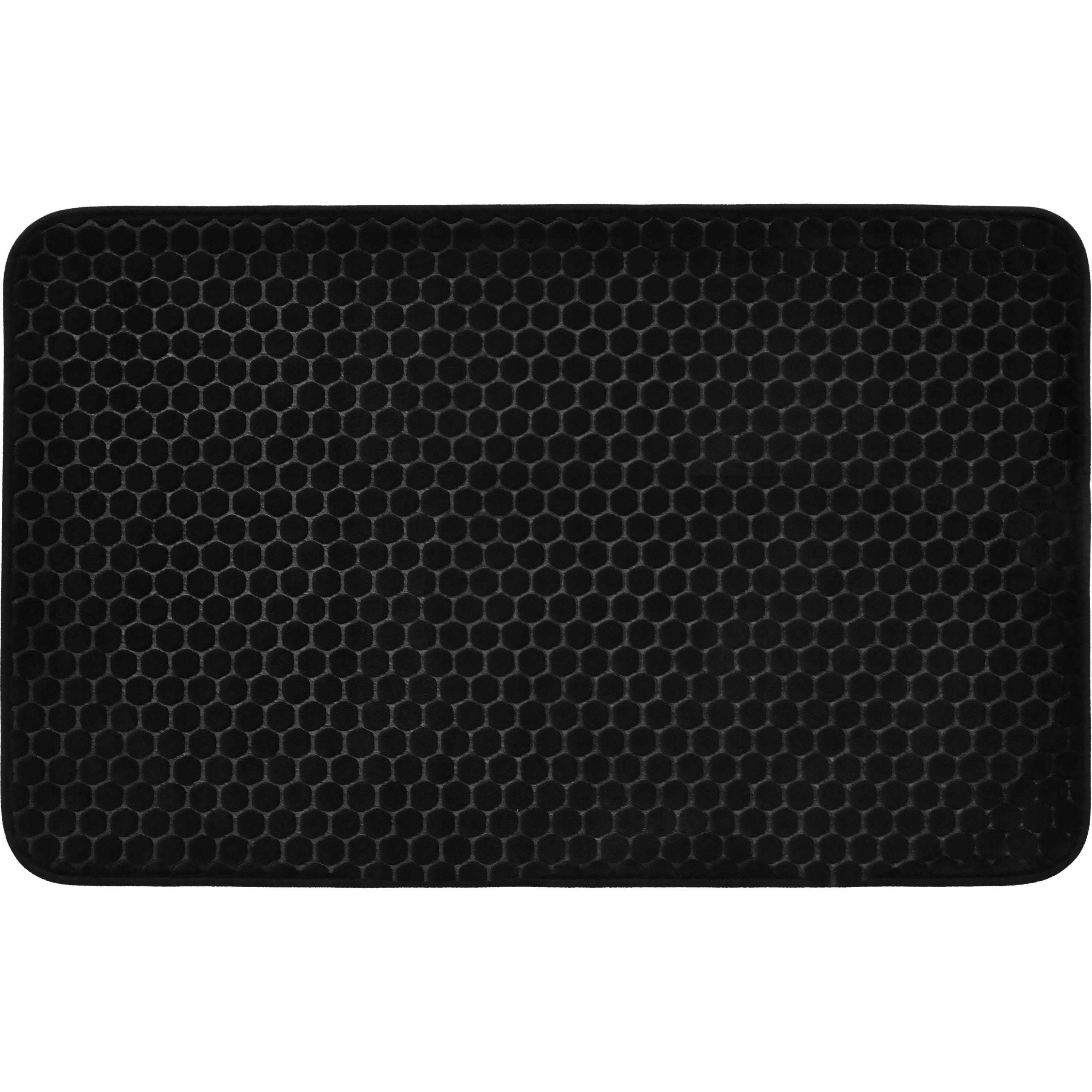 Bathroom Rug Non-slip Soft 50x80 cm Black Durable Mat