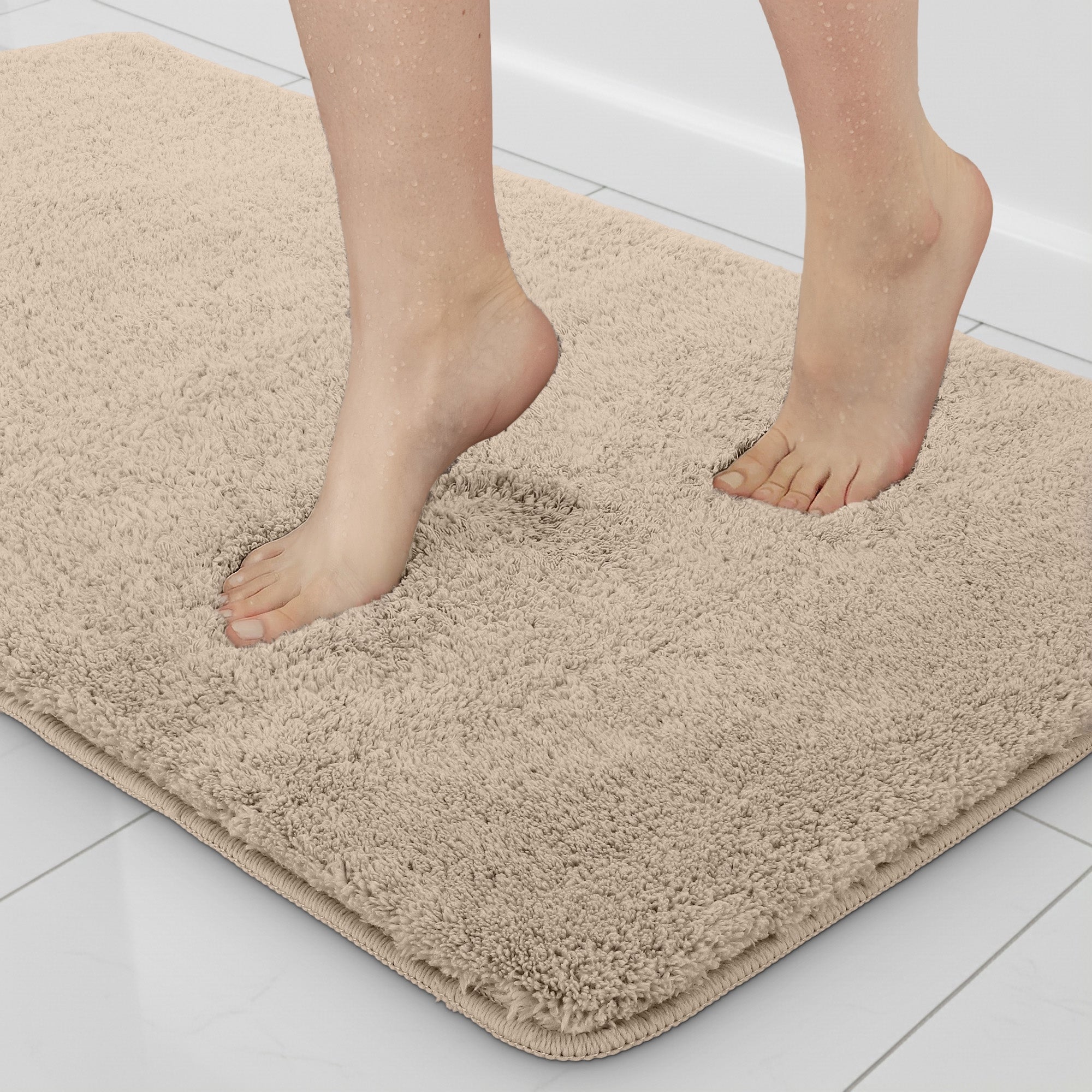 Bathroom Rug Non-slip Soft 60х100 DarianA Comfort Light Beige
