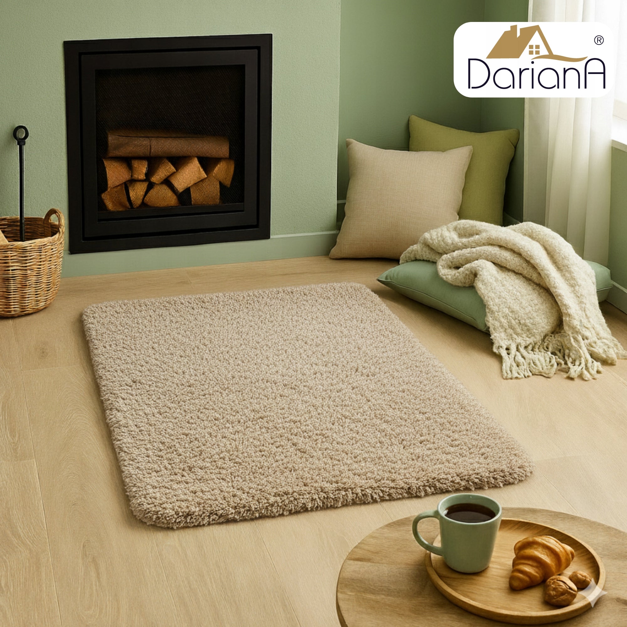 Bathroom Rug Non-slip Soft 60x50 DarianA Comfort Light Beige Manufacturer code 1000010568
