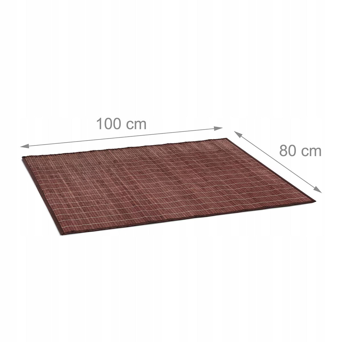 Bathroom Rug Relaxdays, bamboo, brown, 100x80 cm Length 100 cm