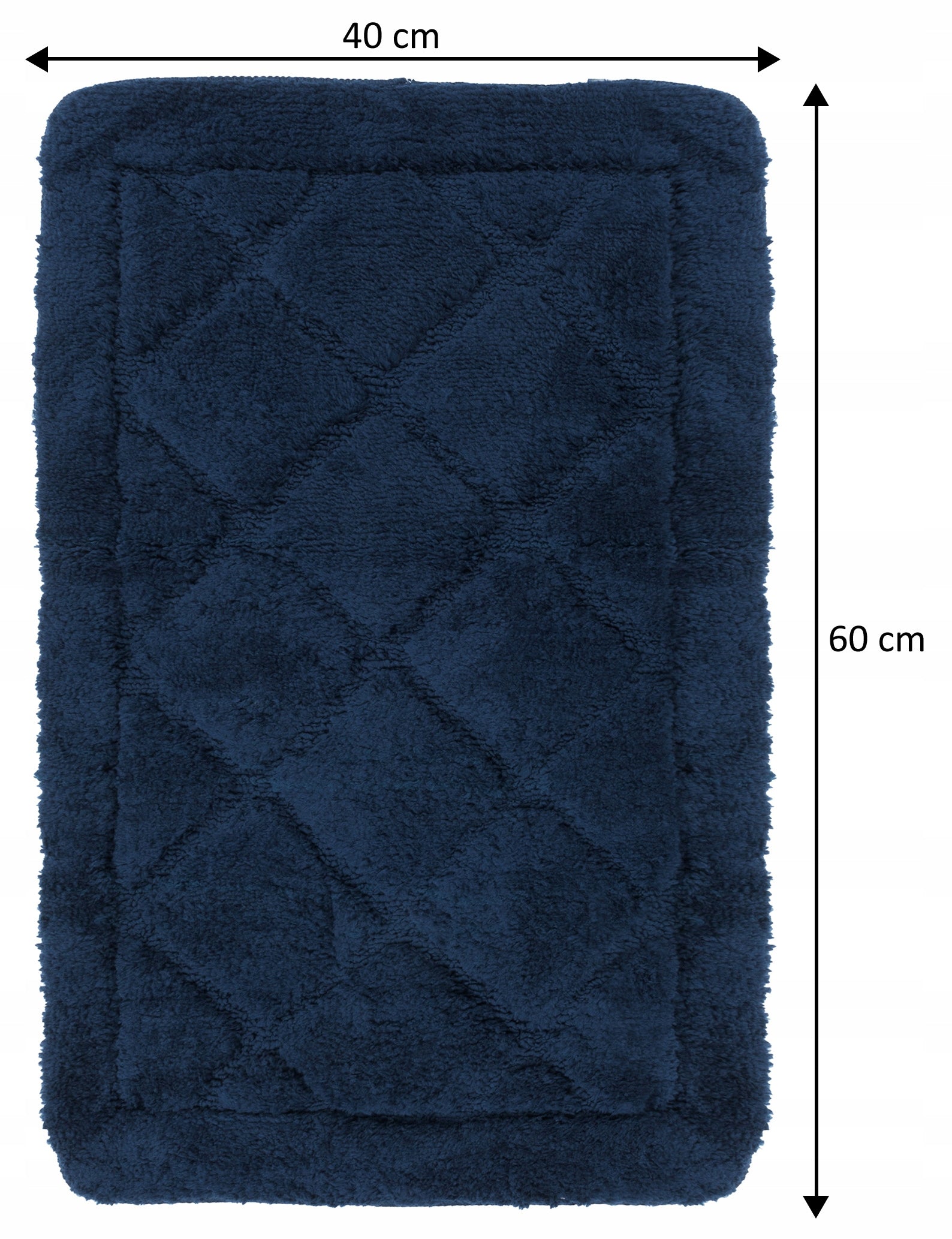 Bathroom Rug Set 2pcs 40x60cm Non-Slip Soft Absorbent Length 60 cm