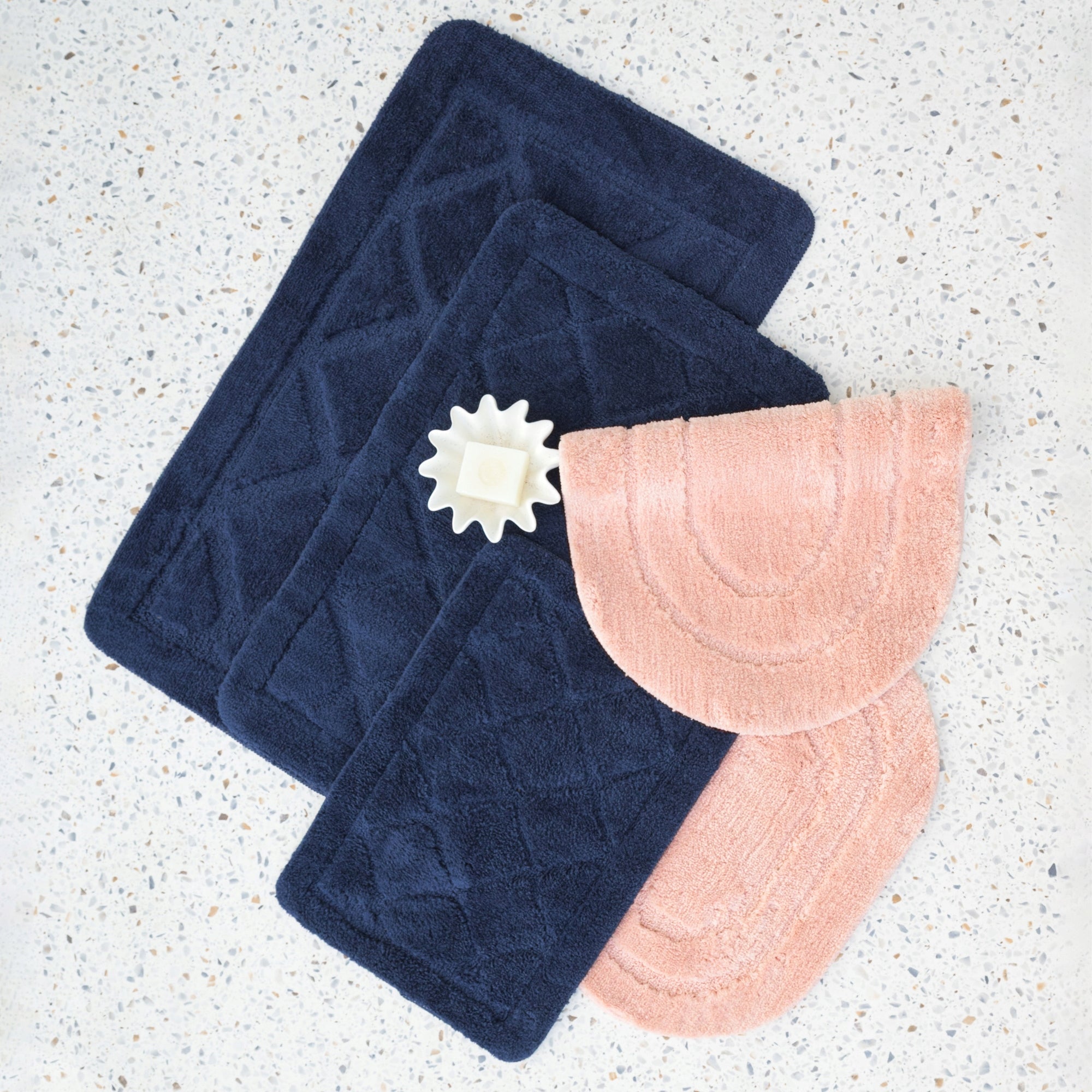 Bathroom Rug Set 2pcs 40x60cm Non-Slip Soft Absorbent Packaging status original