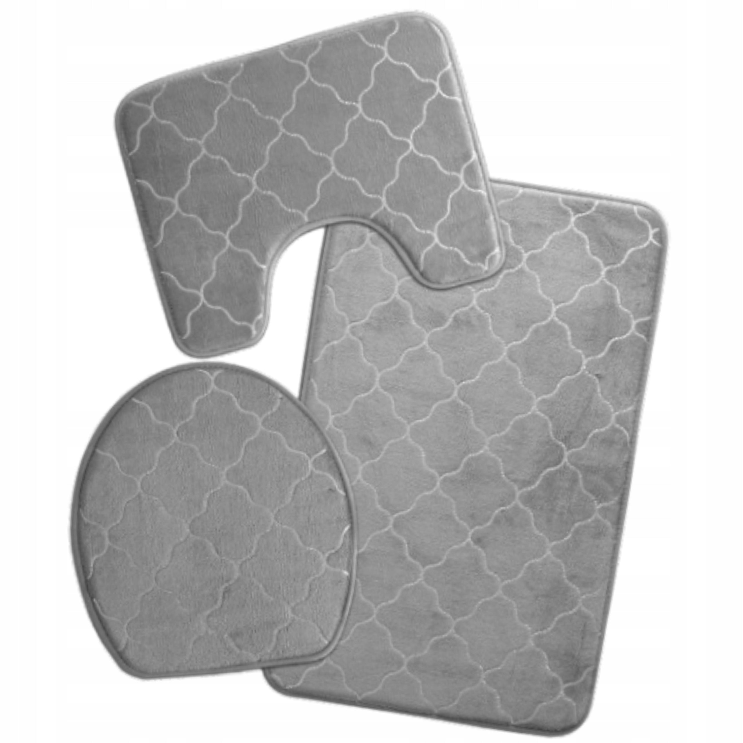 Bathroom Rug Set 3pcs Non-Slip Absorbent Mat Product width 50 cm