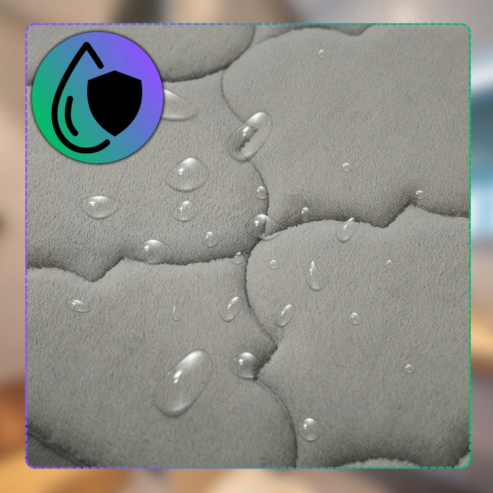 Bathroom Rug Set 3pcs Non-Slip Absorbent Mat Shape square