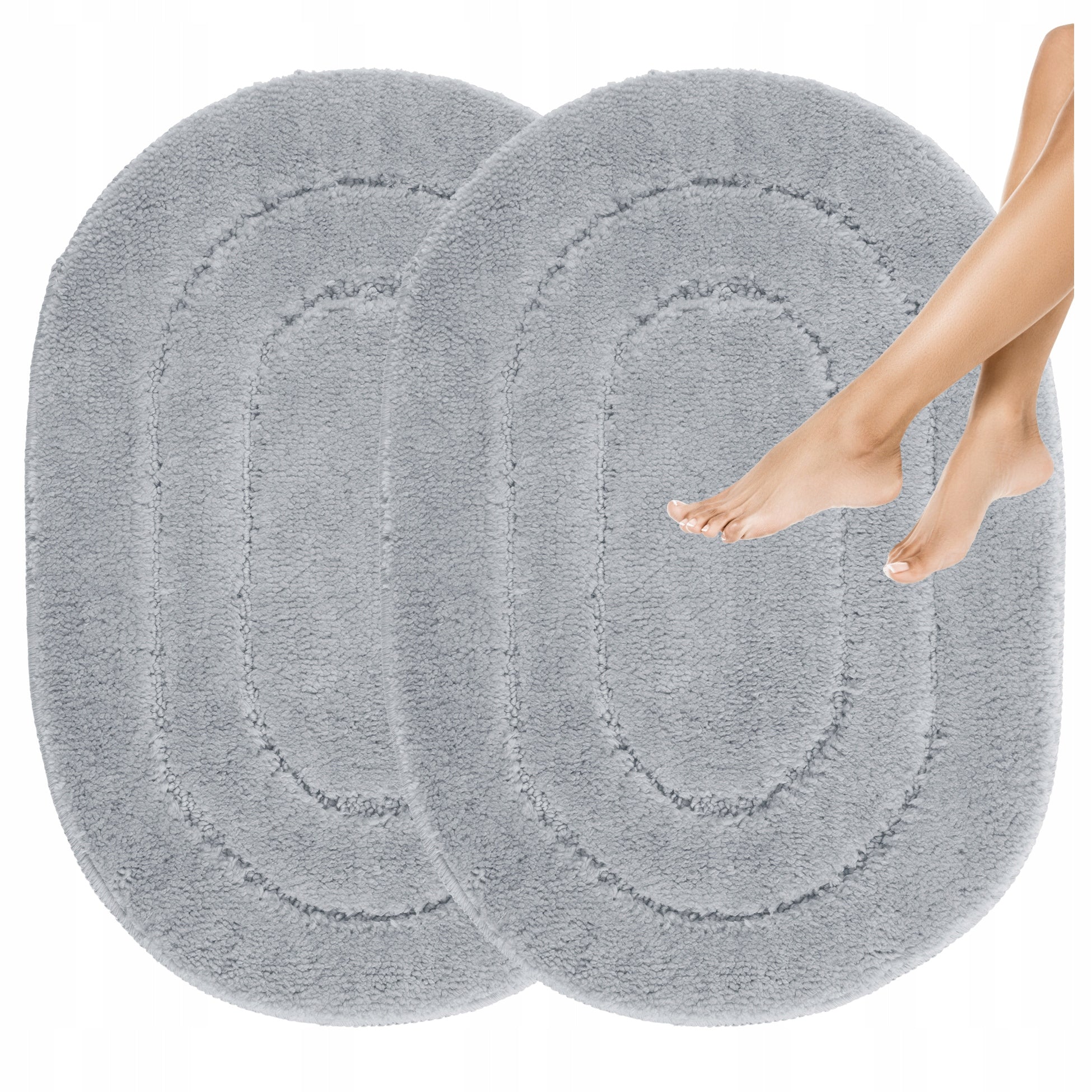 Bathroom Rug Soft Anti-Slip Laundry Set 2pcs 40x60cm Soft