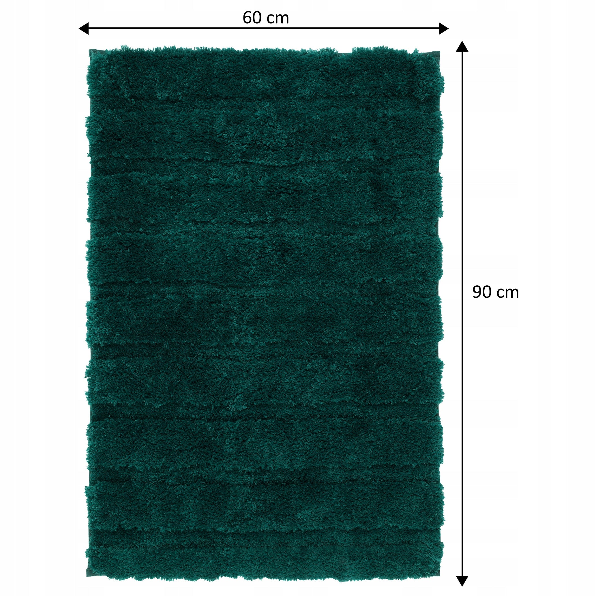 Bathroom Rug Soft Anti-Slip Thick 60x90cm Green Fluffy Thickness 35 mm