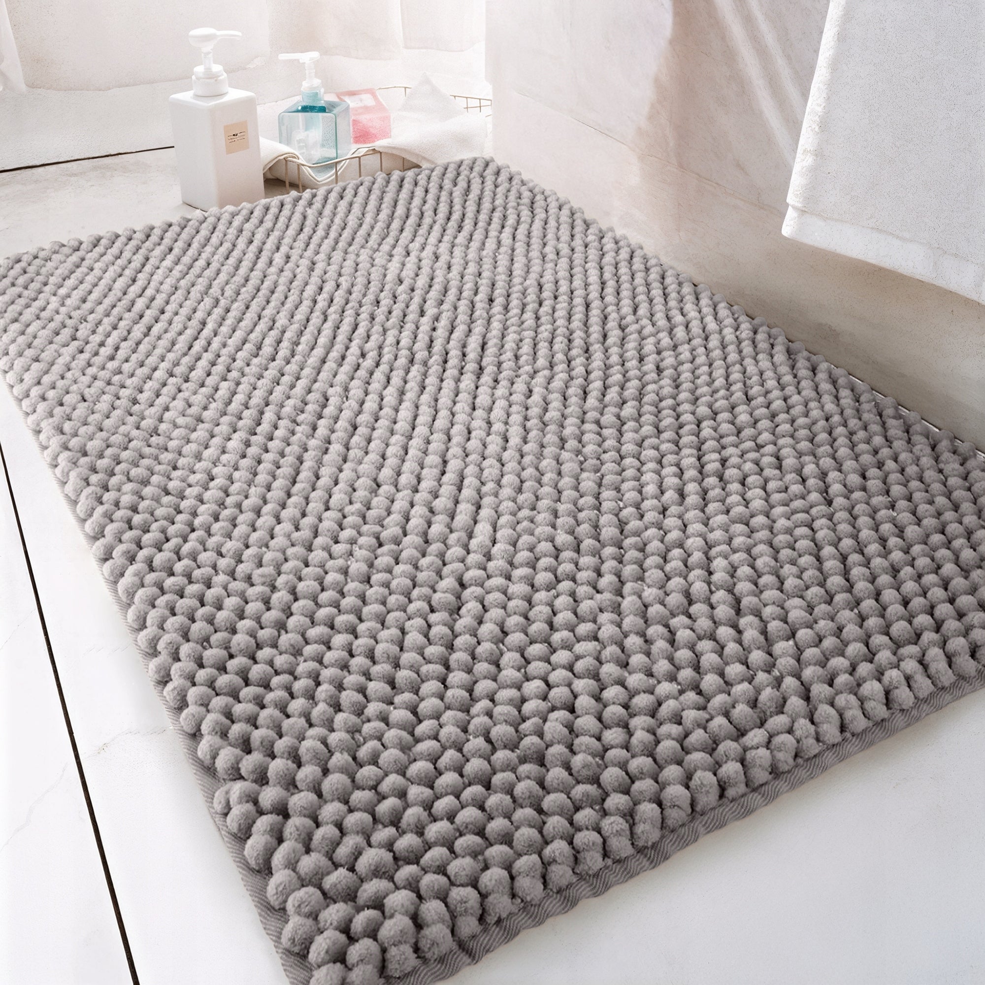 Bathroom Rug Soft Non-Slip 50x80 DarianA Pineapple Silver Grey Packaging status original