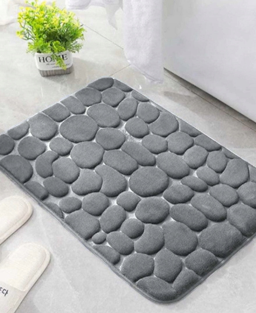 Bathroom Rug Soft Quick Drying Grey Anti-slip 40x60cm Mat Product width 60 cm