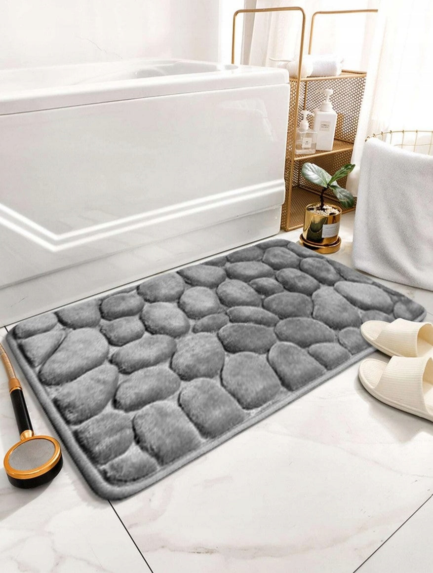 Bathroom Rug Soft Quick Drying Grey Anti-slip 40x60cm Mat Thickness 12 mm