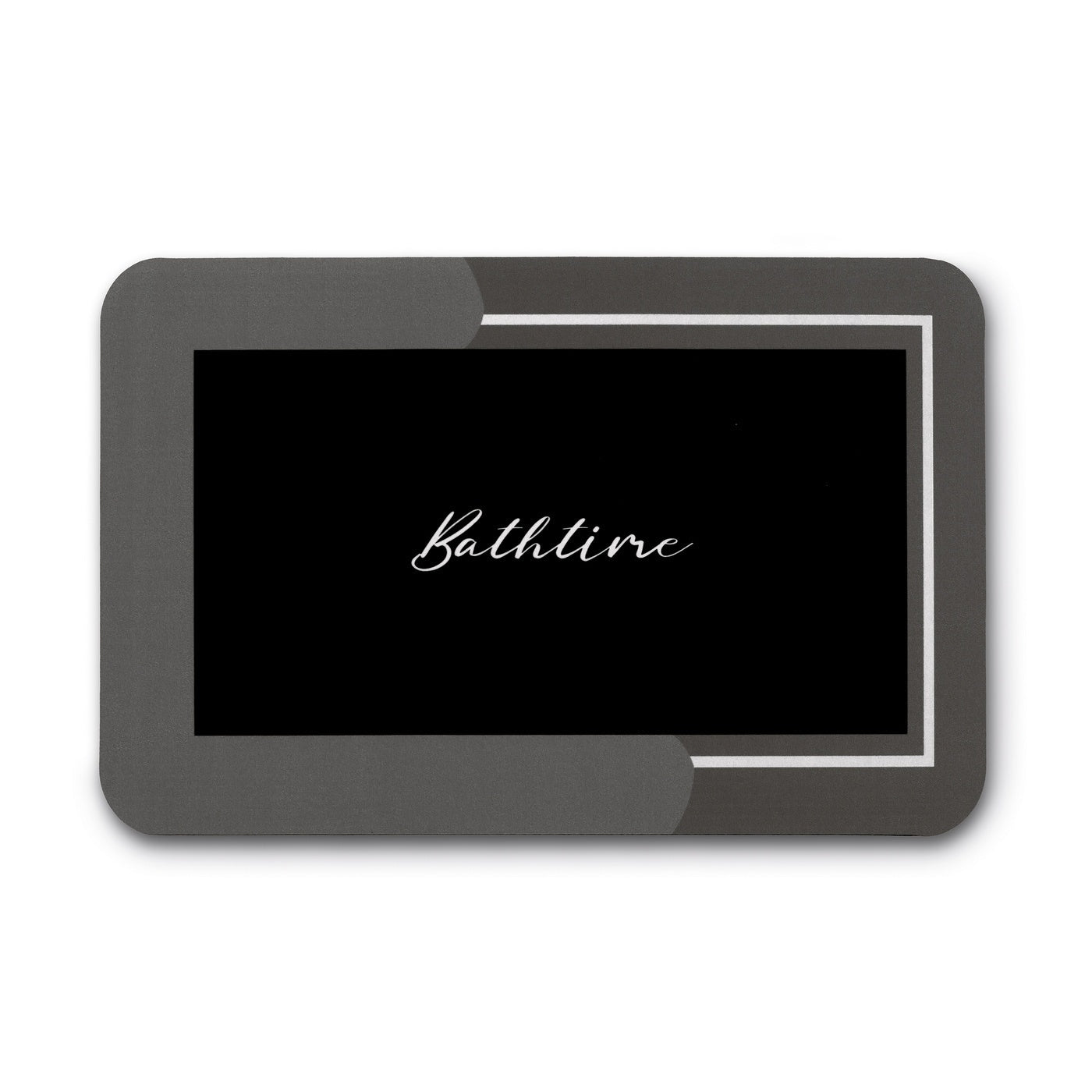 Bathroom Rug Tadar black/grey rubber non-slip 60x40cm 609