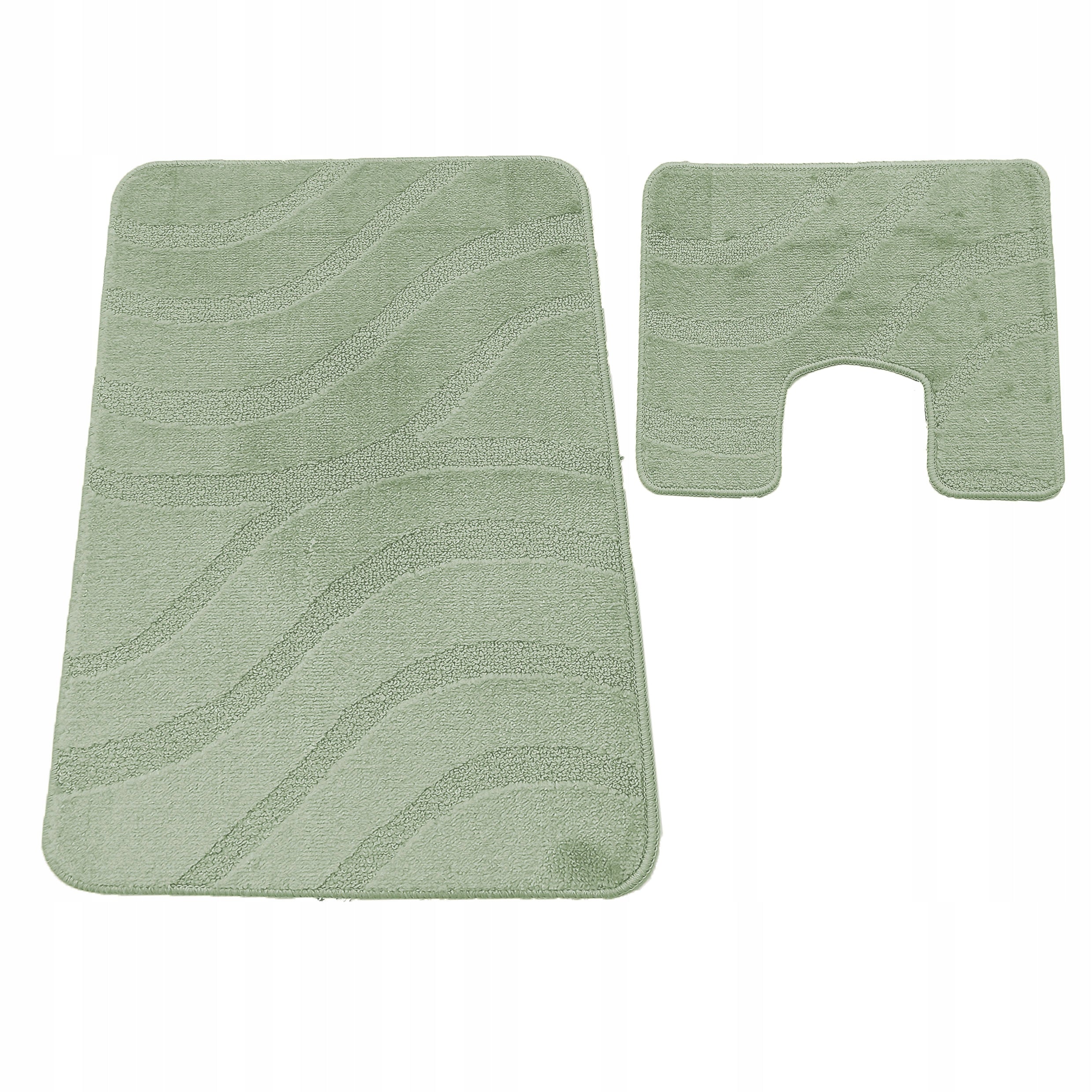 Bathroom Rugs Green Sage Set 2 Piece Non-Slip