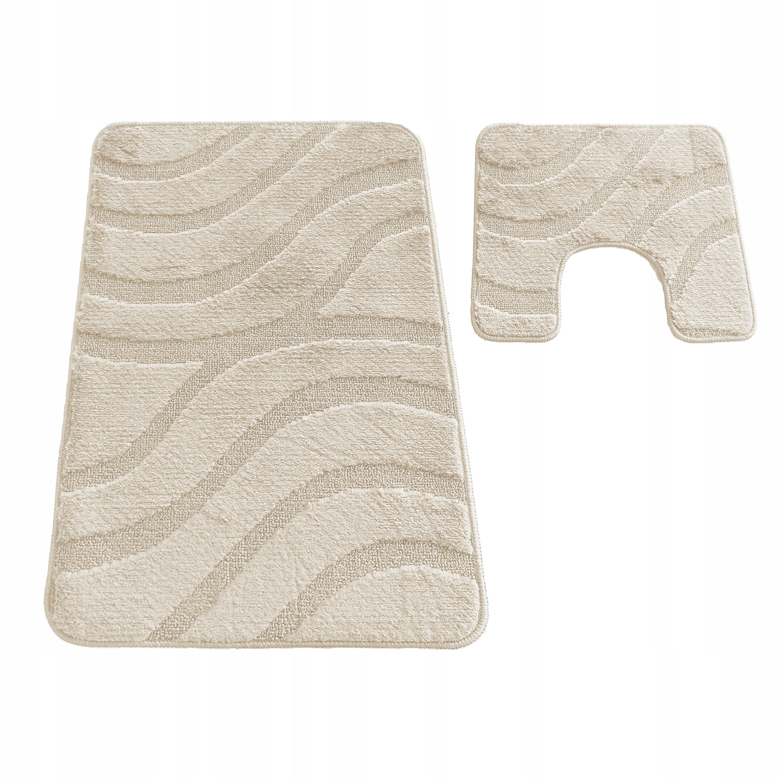 Bathroom Rugs Set of 2 Non-Slip Pearl Washable