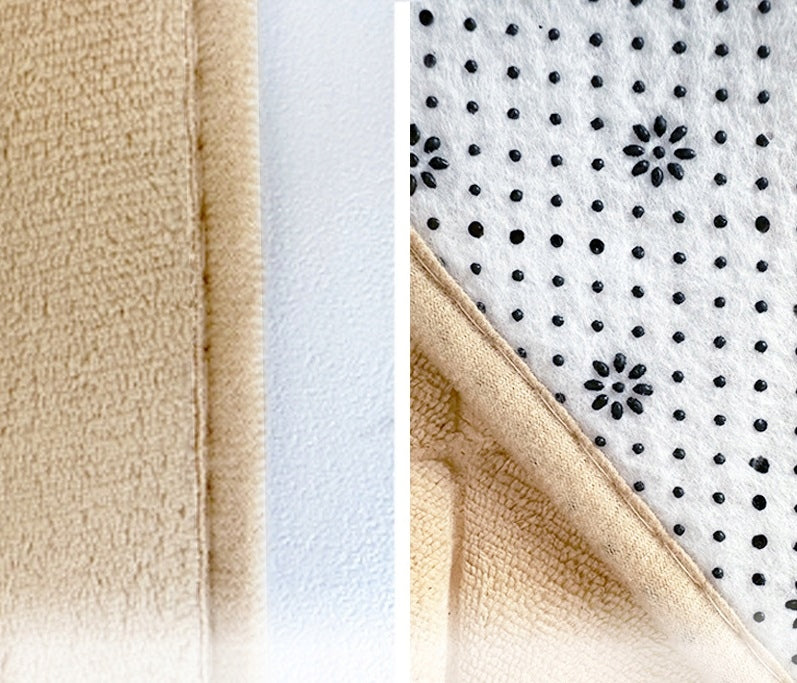 Bathroom Rugs Set of 2 Toilet Set Beige Length 80 cm