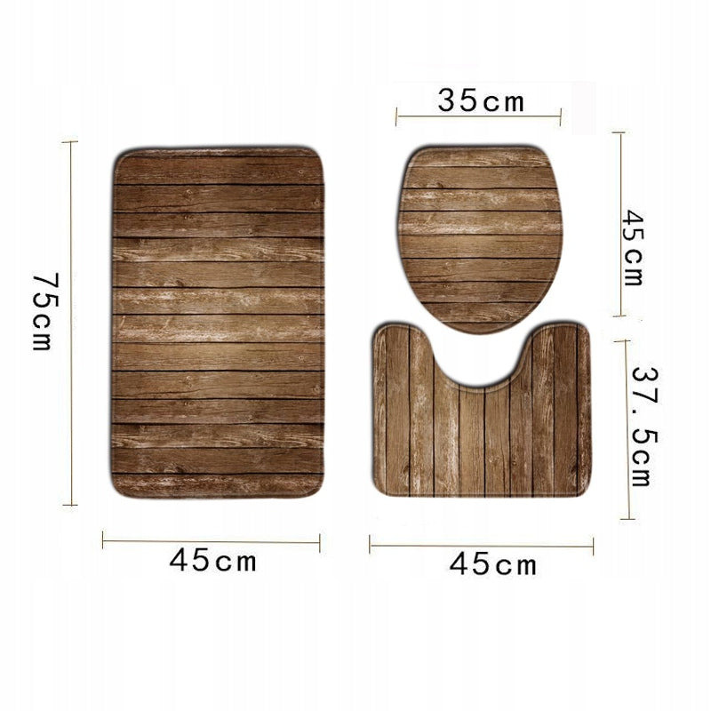 Bathroom Rugs Set of 3 Anti-slip Length 75 cm
