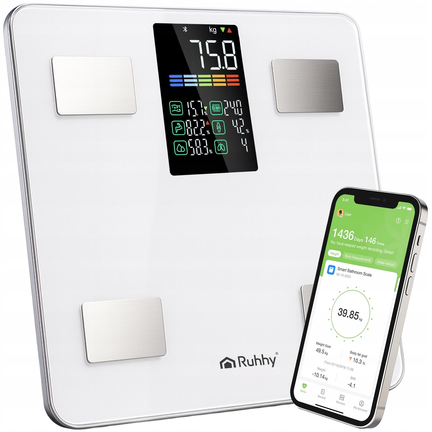 Bathroom Scale Analytical Electronic Smart Application BMI Body Analysis