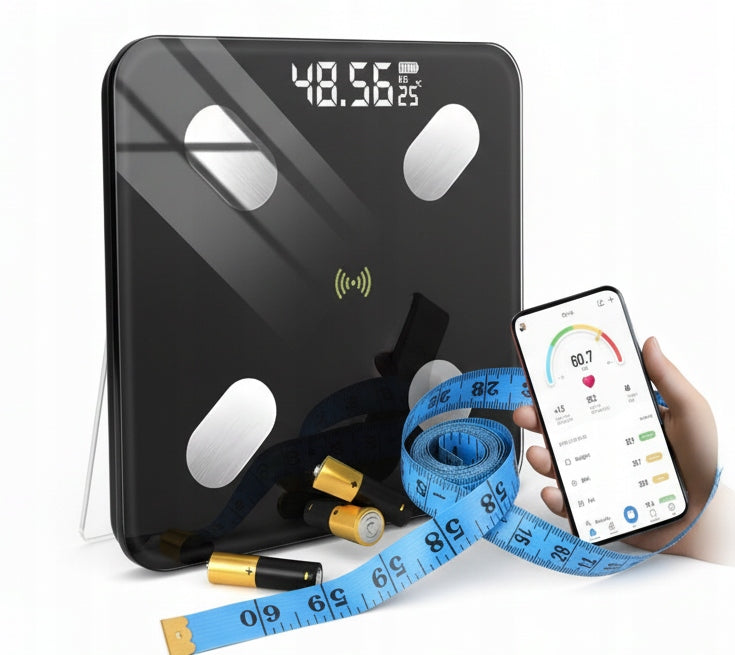 Bathroom Scale Analytical Electronic Smart BMI App + Meter SET
