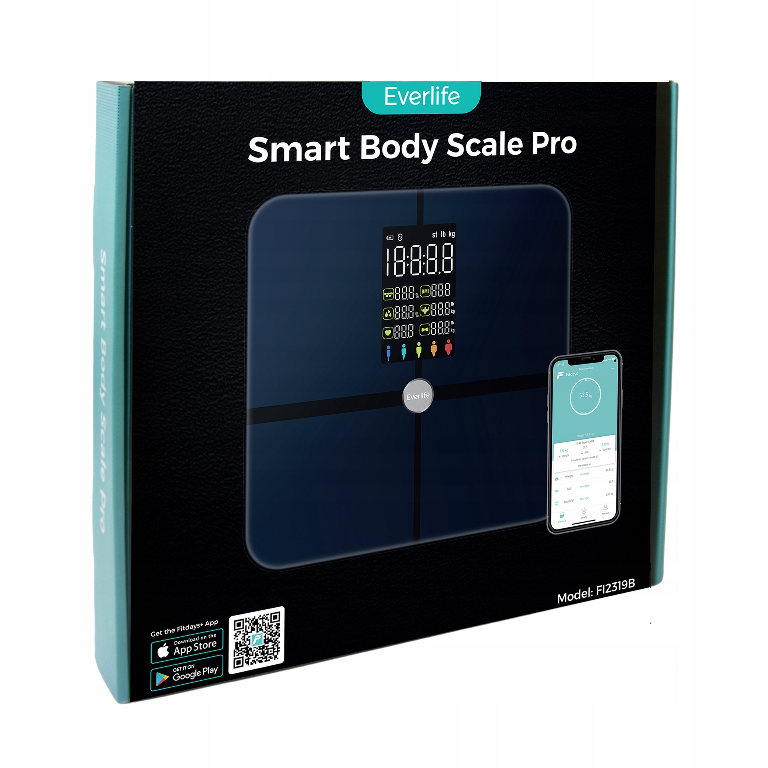 Bathroom Scale Analytical Muscle Measurement BMI Application in Polish 20in1 Packaging status original