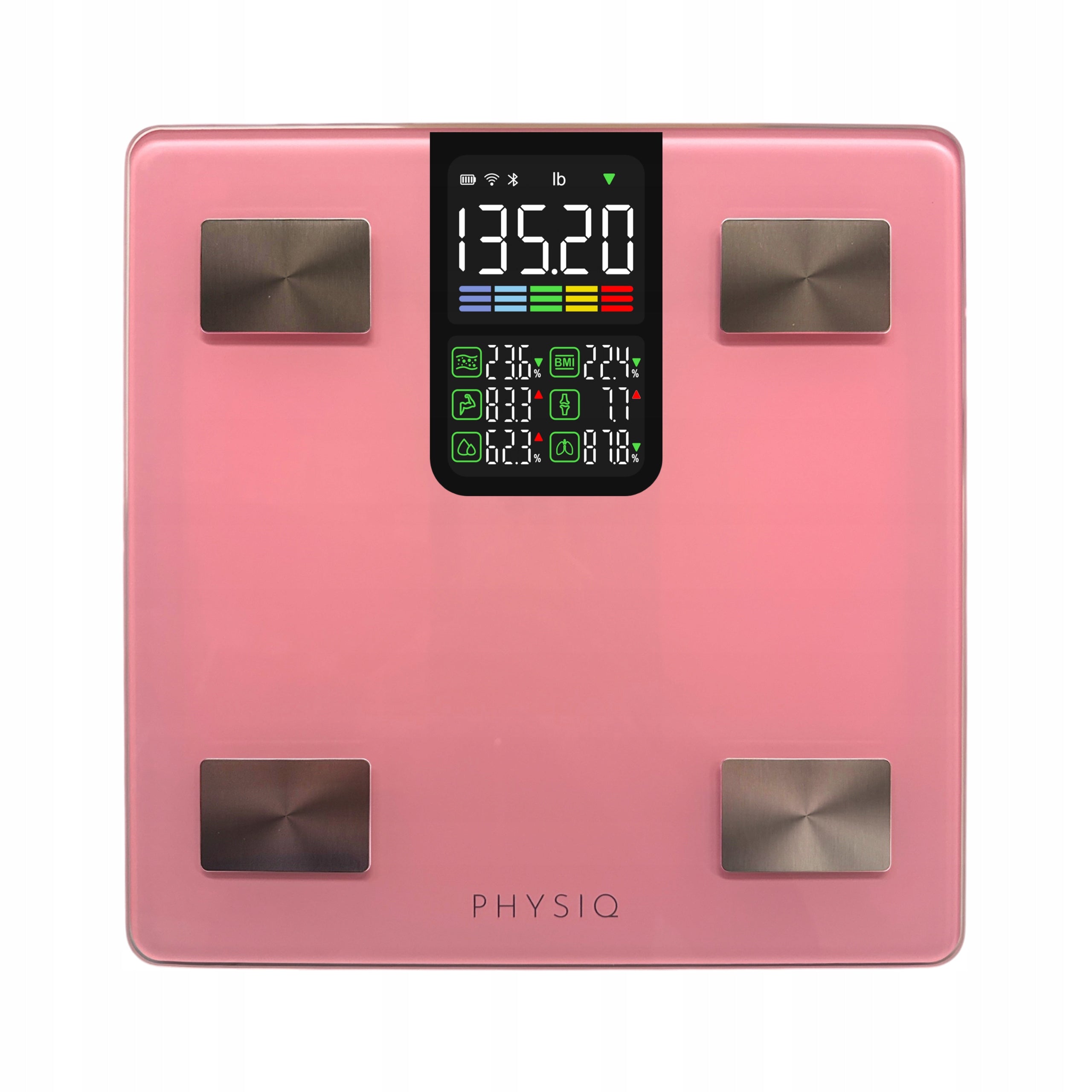 Bathroom Scale Analytical Sports 13 Parameters LCD ANDROID iOS Pink Packaging status original