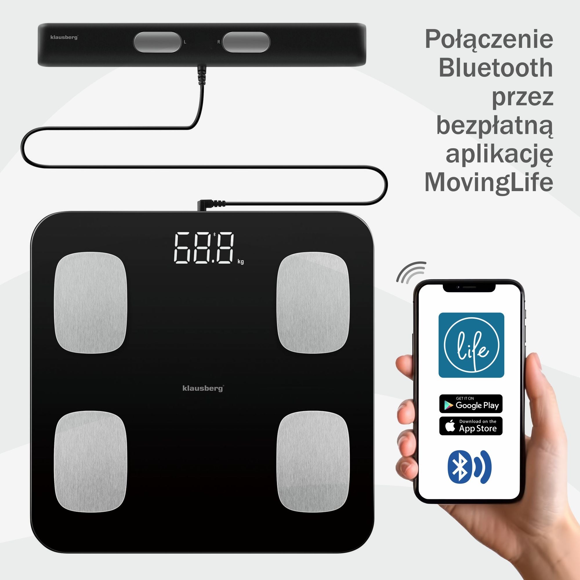 Bathroom Scale Electronic Analytical Smart BMI KLAUSBERG KB7852 Manufacturer code KB-7852