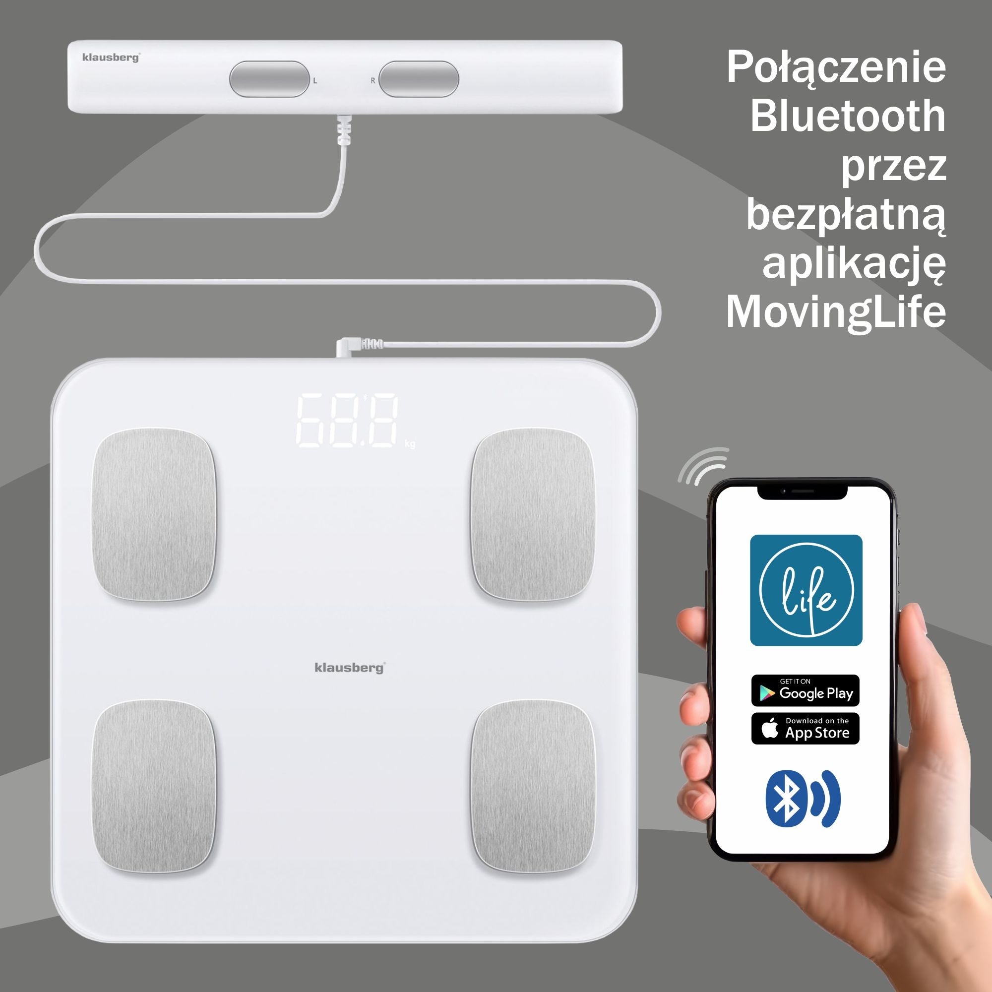 Bathroom Scale Electronic Analytical Smart BMI KLAUSBERG KB7853 Manufacturer code KB-7853