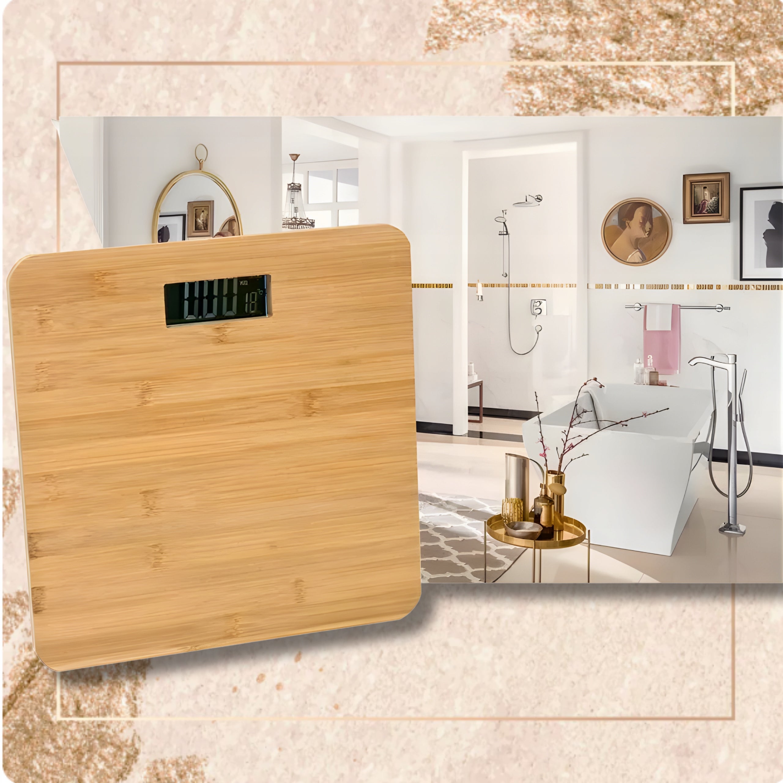 Bathroom Scale Electronic Bamboo 180 kg Non-Slip Display EAN (GTIN) 5904826611783