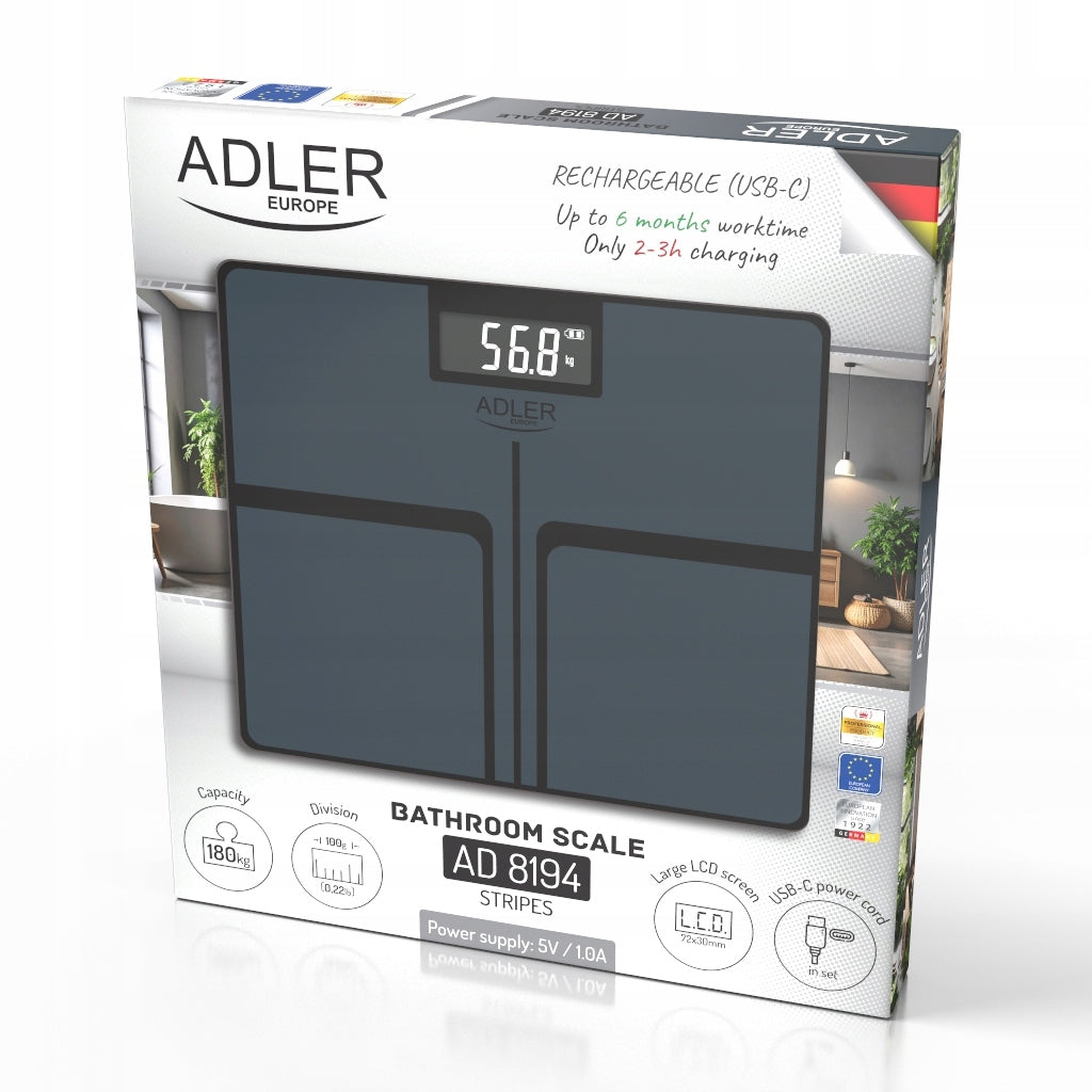 Bathroom Scale Electronic Glass 180kg Accurate Sports Display