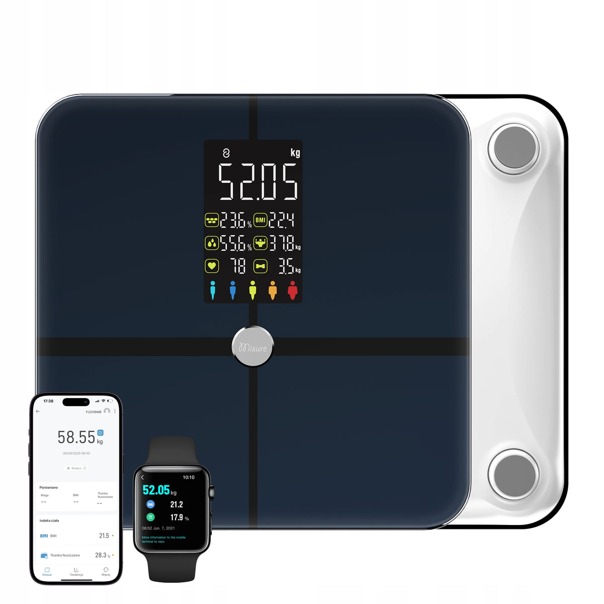 Bathroom Scale MISURE Analytical Electronic 22 Parameters Body Analysis Packaging status original