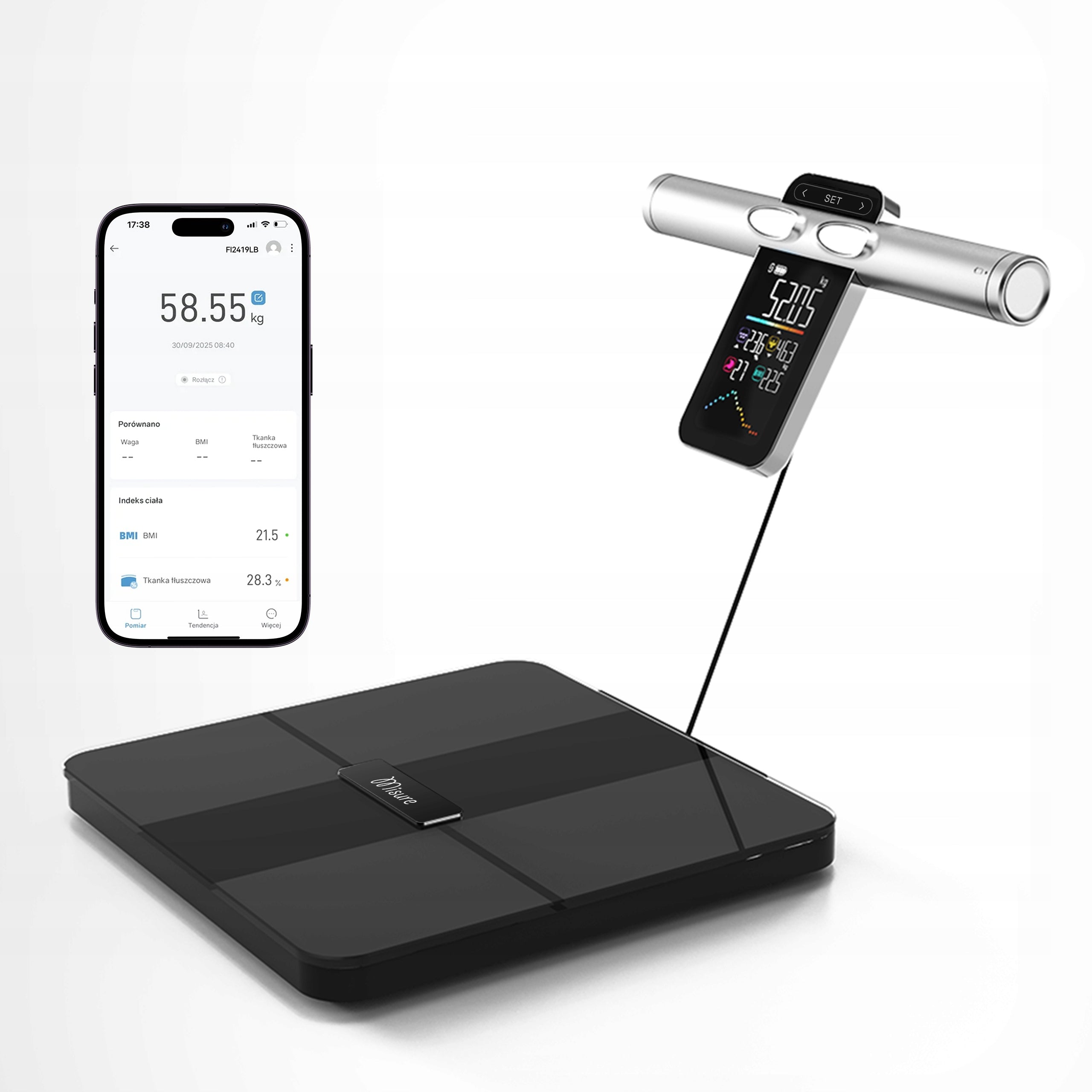 Bathroom Scale MISURE Electronic Analytical Body Analysis 180 kg BMI Packaging status original