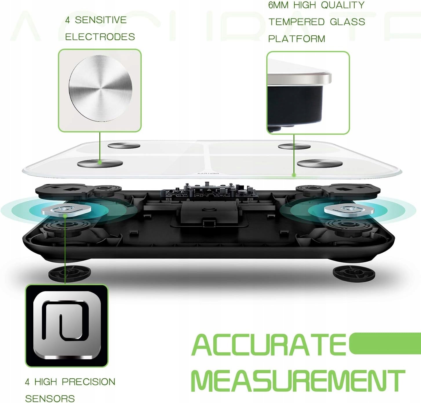 Bathroom Scale Smart ANALYTICAL BMI BLUETOOTH APP Brand Kamtron