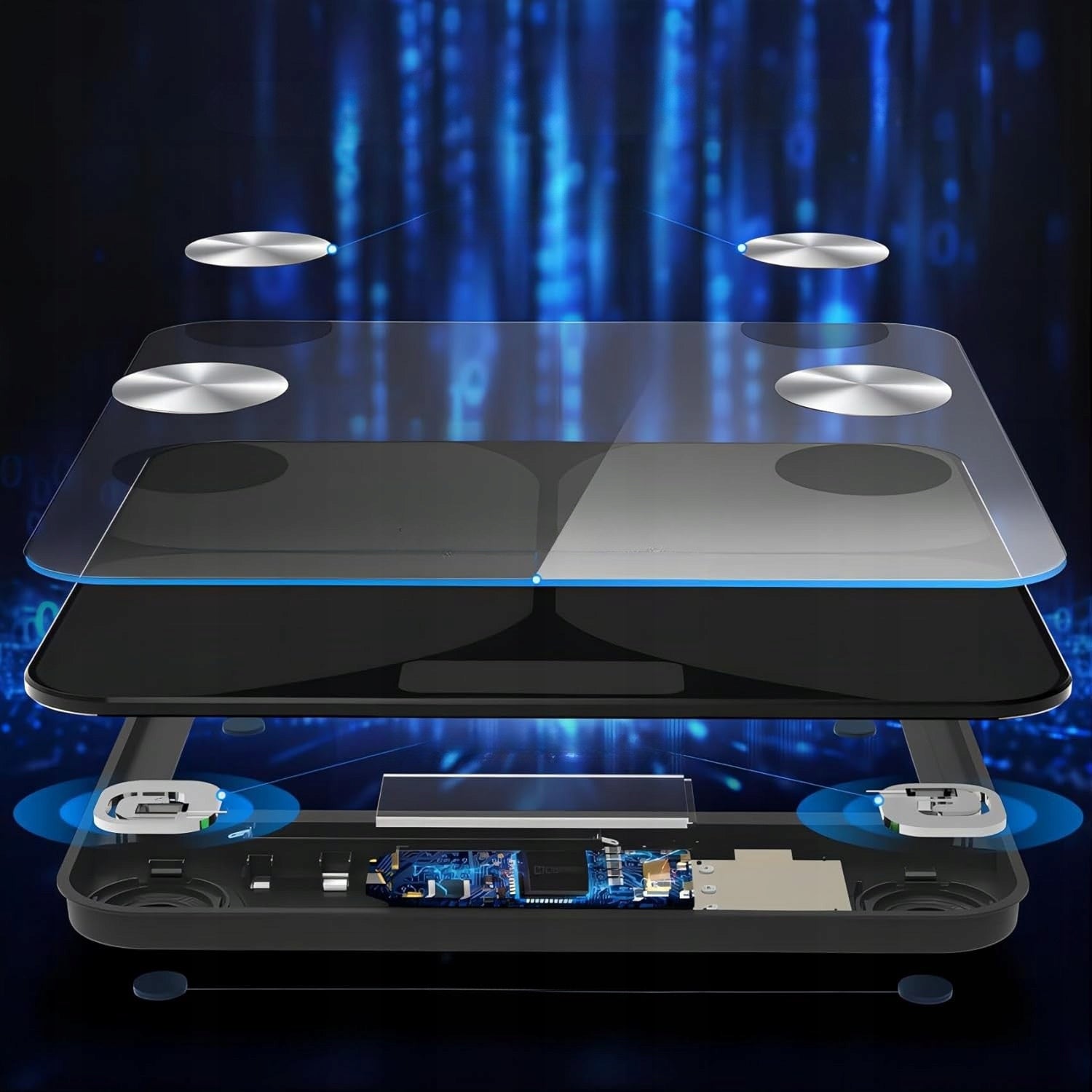 Bathroom Scale Smart Bluetooth Analysis 13 Parameters 180kg Black Packaging status original