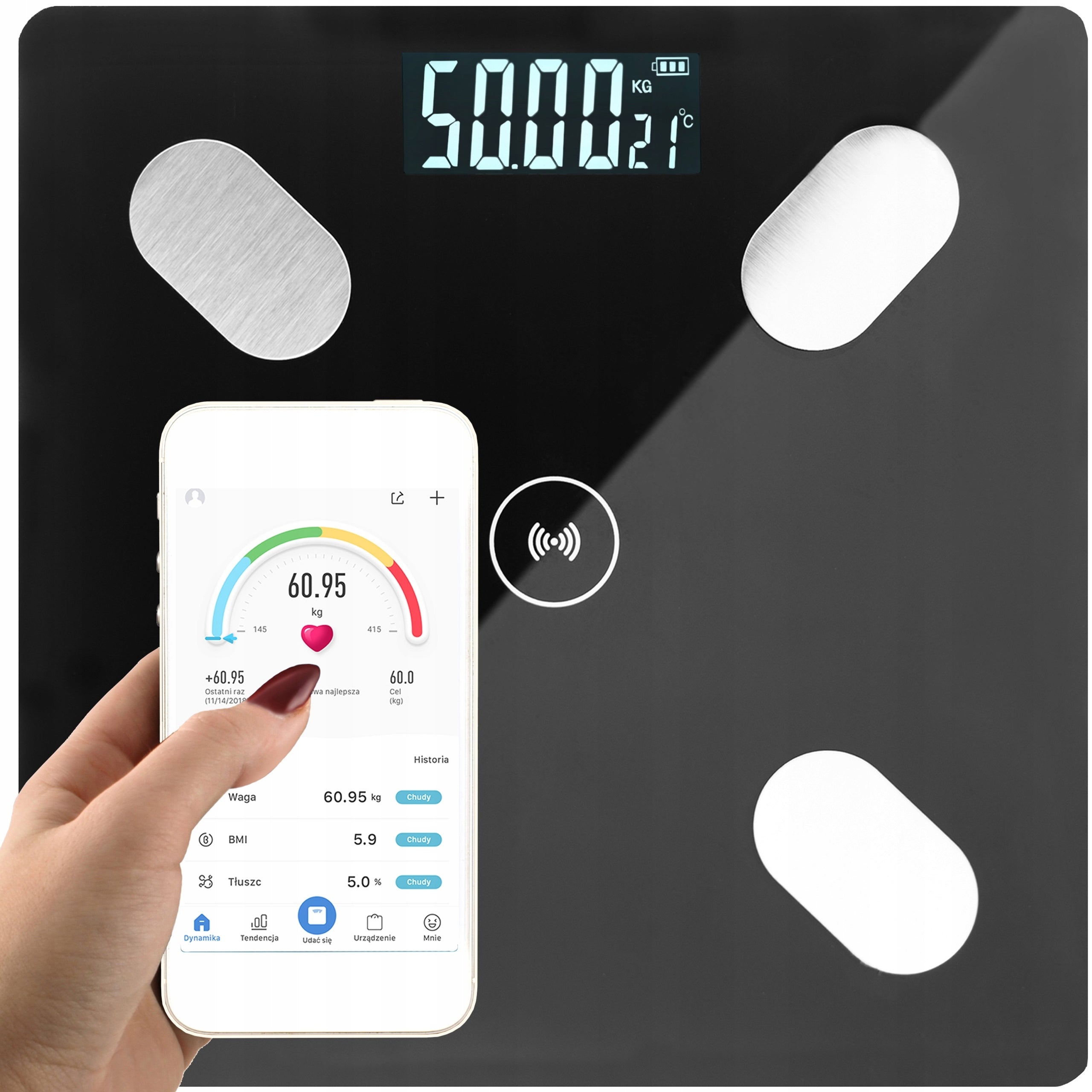 Bathroom Scale Smart Bluetooth Glass Brand PAKO