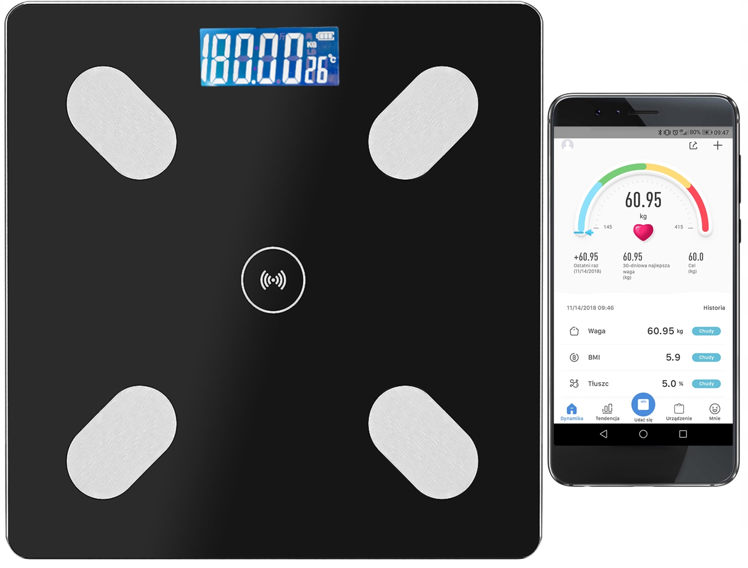 Bathroom Scale Smart Bluetooth Glass EAN (GTIN) 5906142947218