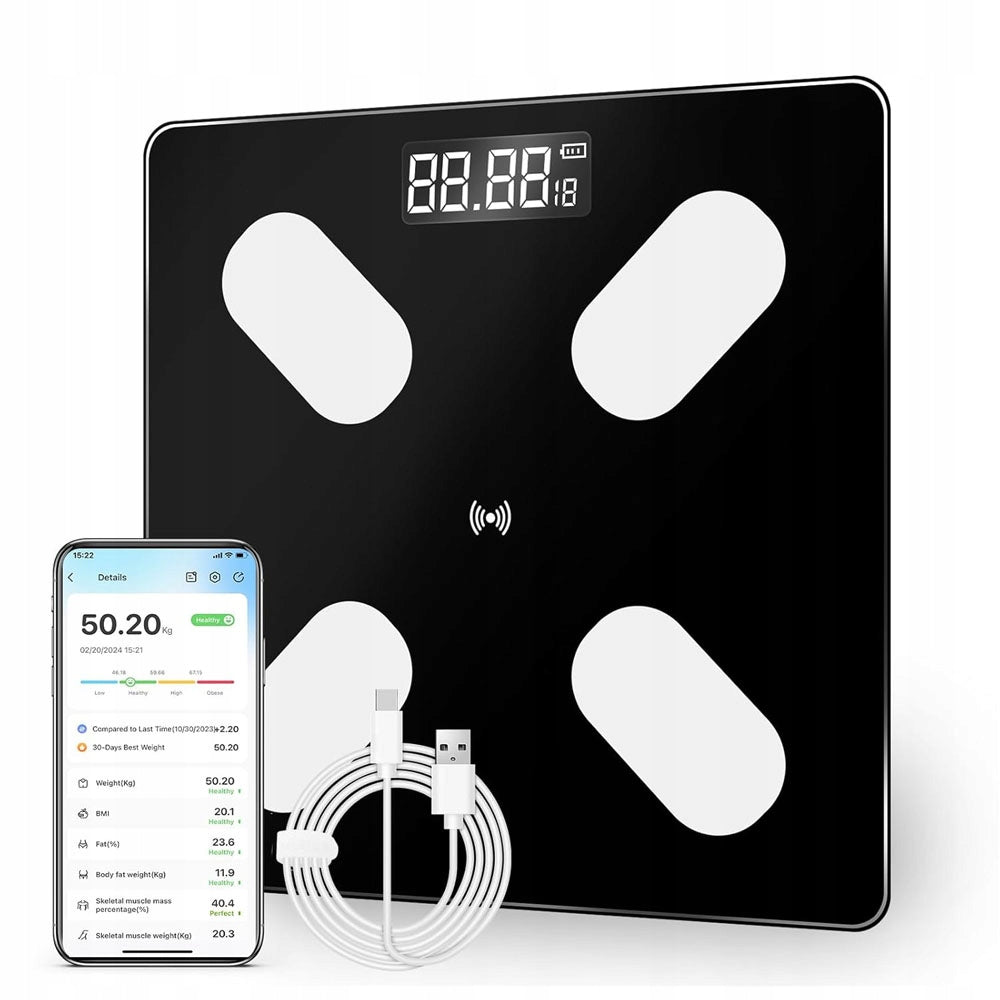 Bathroom Scale Smart Precision Analytical Electronic Lcd 180Kg 150Mah