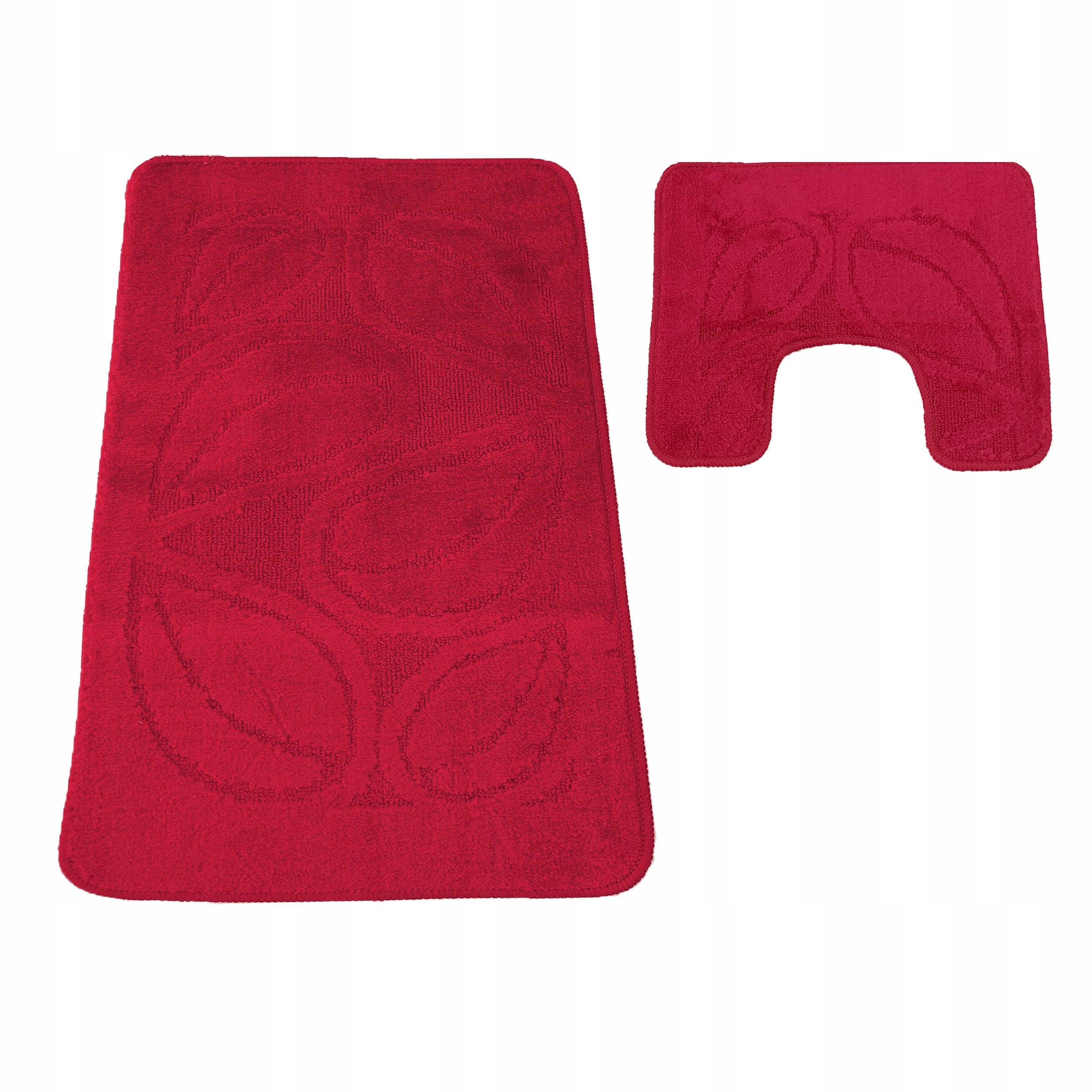 Bathroom Set - Thick Soft -MONTANA-FLORA- Raspberry