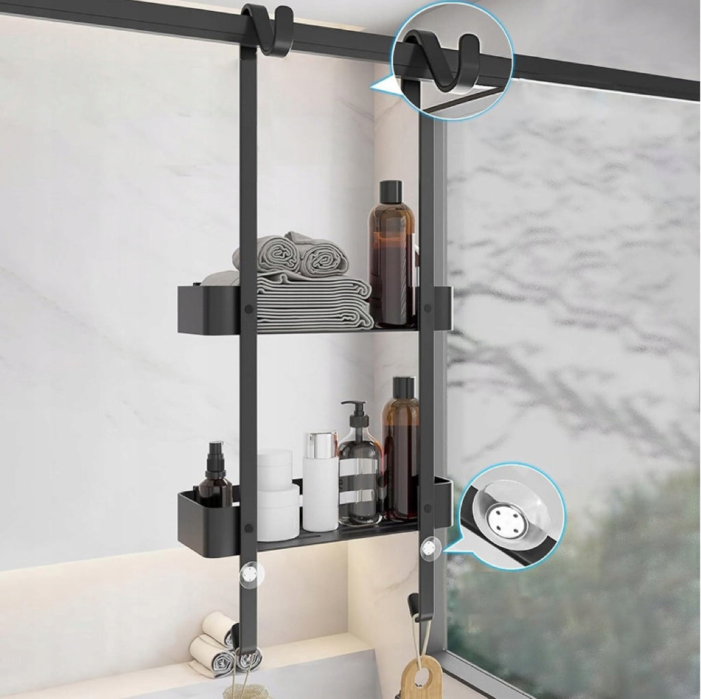 Bathroom Shower SHELF for Bathroom Hanging-Black Mat Manufacturer code AS8801200-2